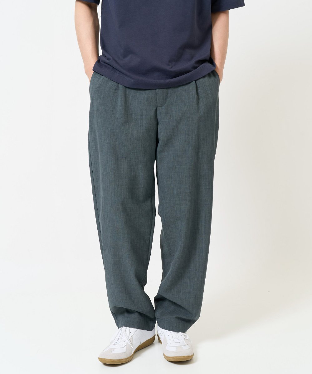 【SALE／30%OFF】a.v.v 【接触冷感/イージーケア】ドライタッチワンタックワイドイージースラックス【春リライト2】 アー・ヴェ・ヴェ パンツ その他のパンツ ネイビー【送料無料】画像