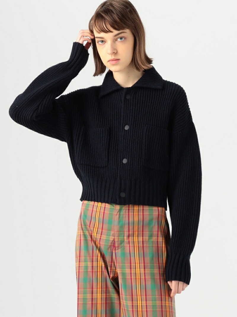 【MACPHEE 】ニット　カーディガン　ハイブリットコットンショートブルゾン MACPHEE（マカフィー）の「ハイブリットコットン ショート
