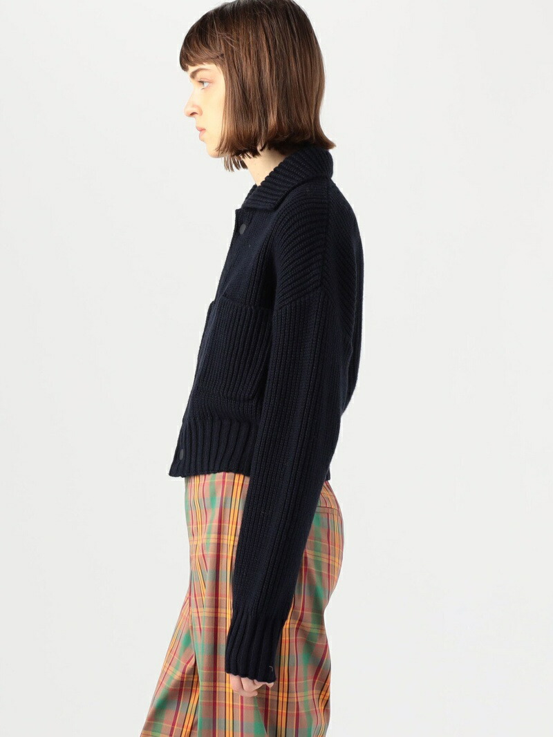 【MACPHEE 】ニット　カーディガン　ハイブリットコットンショートブルゾン MACPHEE（マカフィー）の「ハイブリットコットン ショート