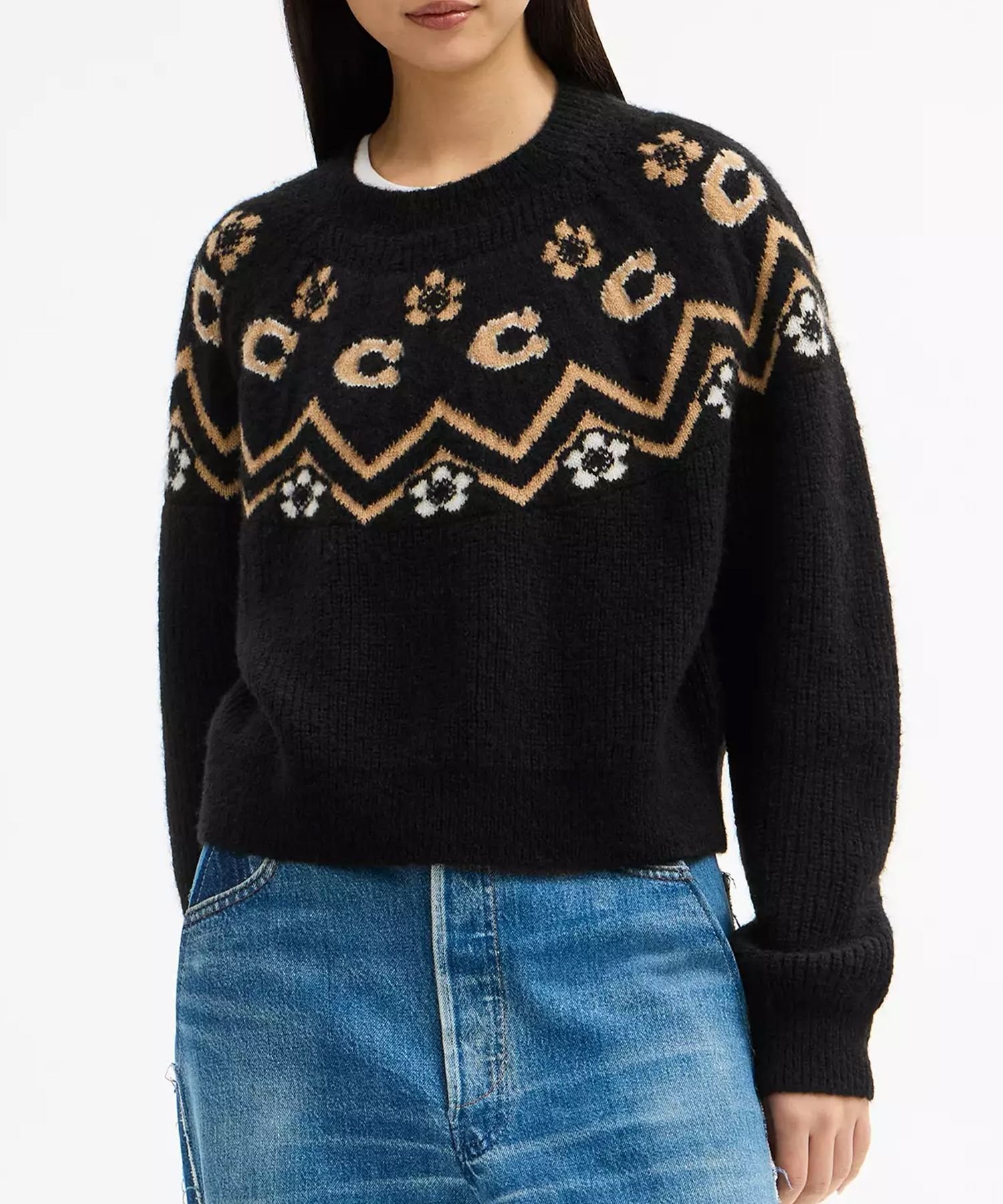 楽天市場】COACH コーチ フロントロゴ カシミヤ入り タートルネック