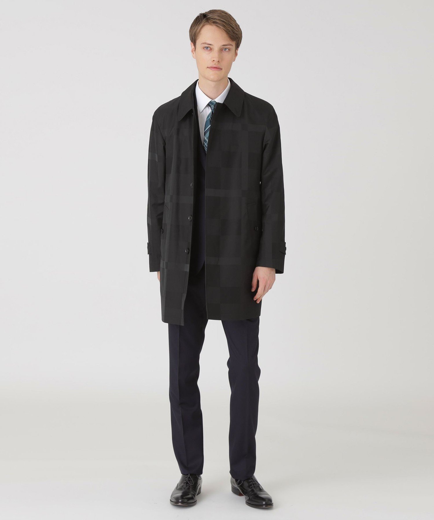 楽天市場】マイクロピーチギャバジンダブルトレンチコート BLACK LABEL