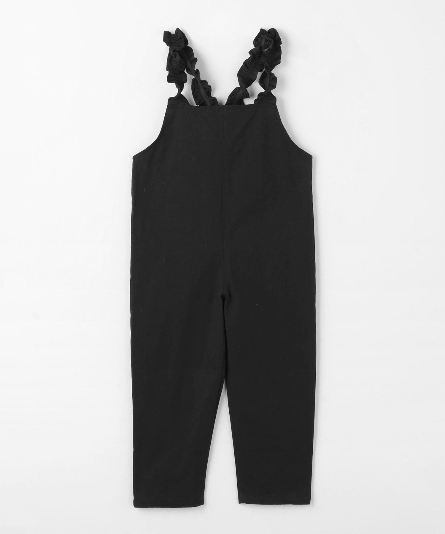 【SALE／50%OFF】UNITED ARROWS green label relaxing 【別注】＜Pluckys＞サロペット(ブラック) / キッズ 100cm-130cm ユナイテッドアローズ アウトレット オールインワン・オーバーオール オーバーオール・サロペット ブラック画像