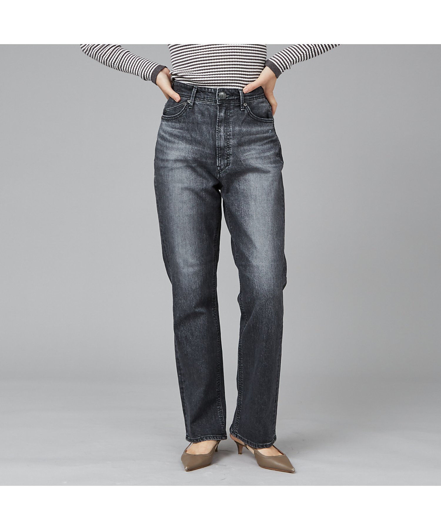YANUK ヤヌーク ストレートデニム LOUISE デニム グレー ジーンズ YANUK ヤヌーク LOUISE ストレート デニム 新品 未使用 - メルカリ