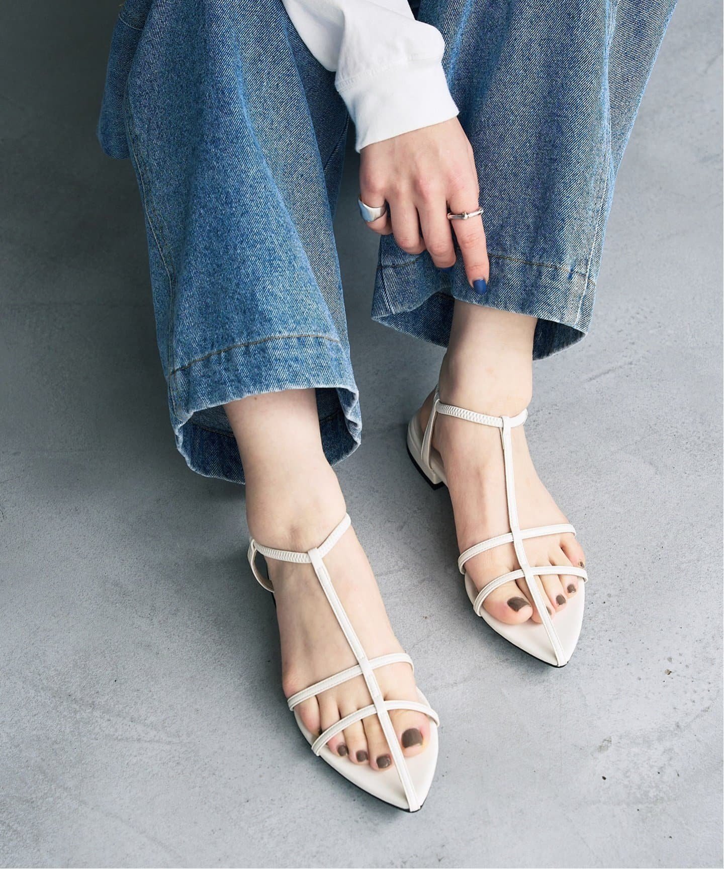 SALE／30%OFF】Le Talon 《追加》ポインテッドダブルTストラップ