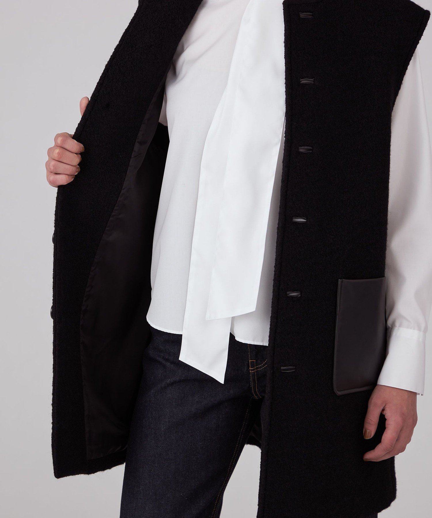 SALE／30%OFF】MACPHEE シープパイル クルーネックジレ 