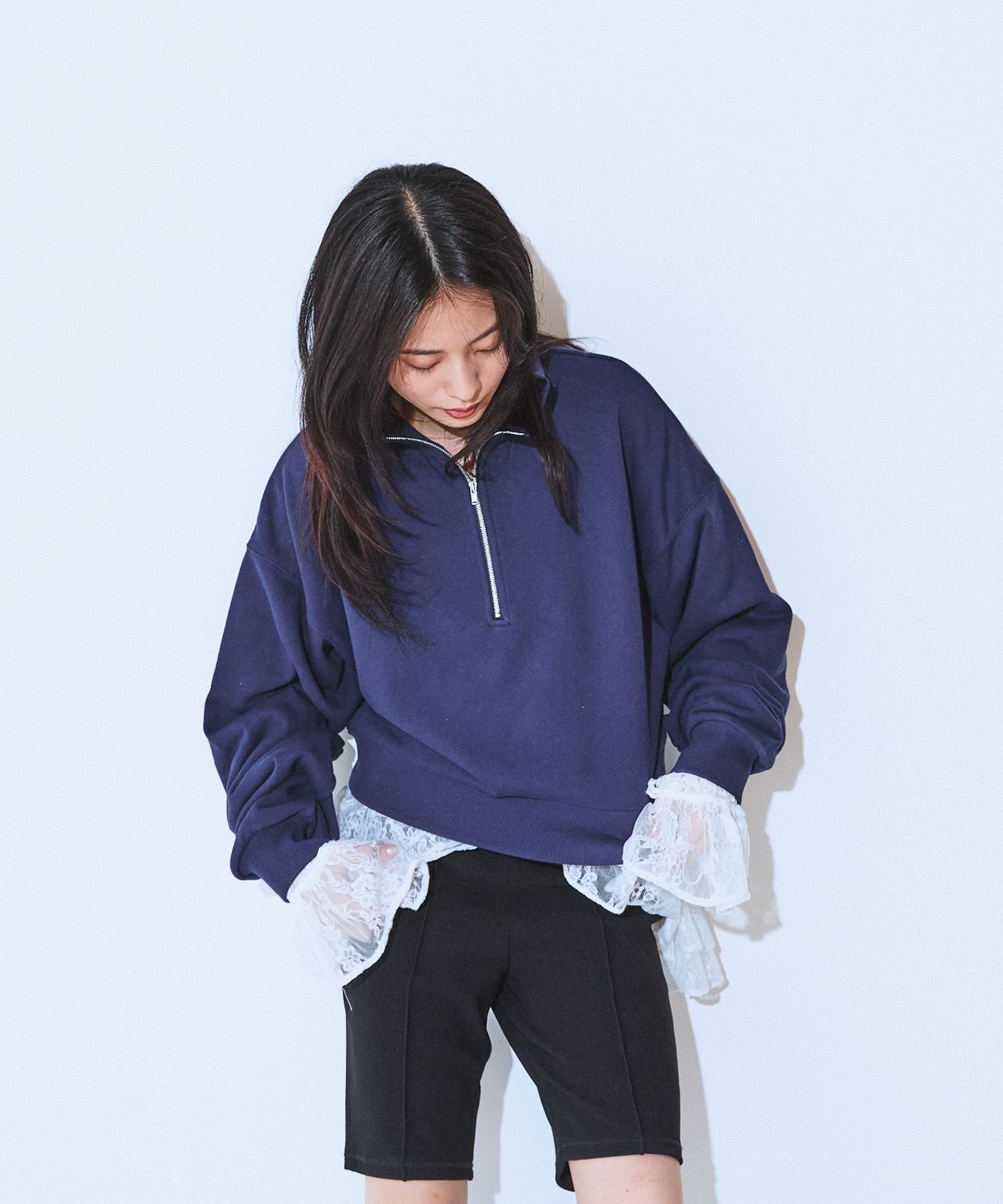 楽天市場】【SALE／34%OFF】(W)ハーフZIPショートウラケPO