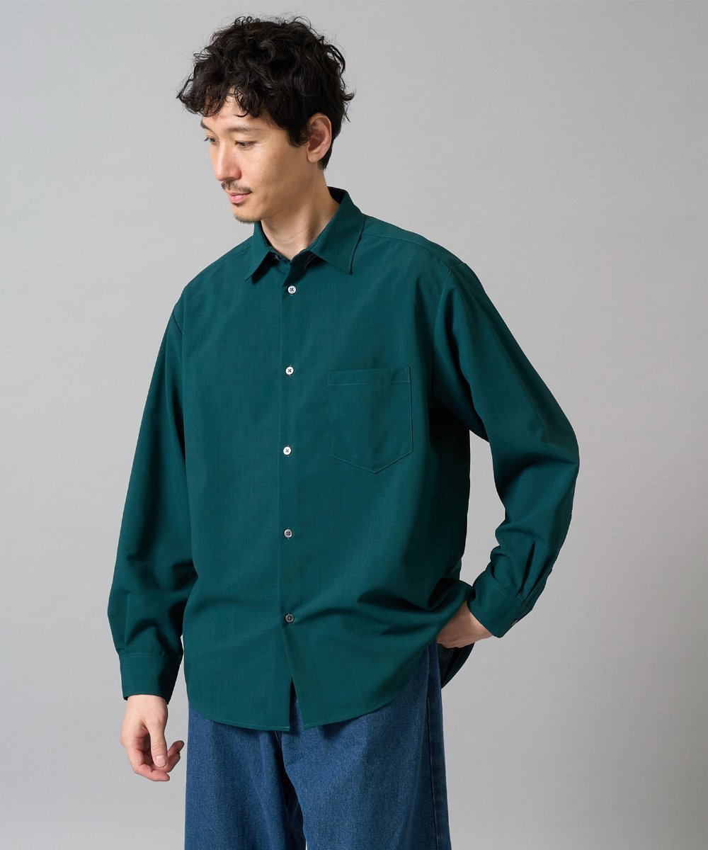 【SALE／42%OFF】a.v.v 【接触冷感/イージーケア】ワイドシルエットシャツ【春リライト2】 アー・ヴェ・ヴェ トップス シャツ・ブラウス ネイビー画像