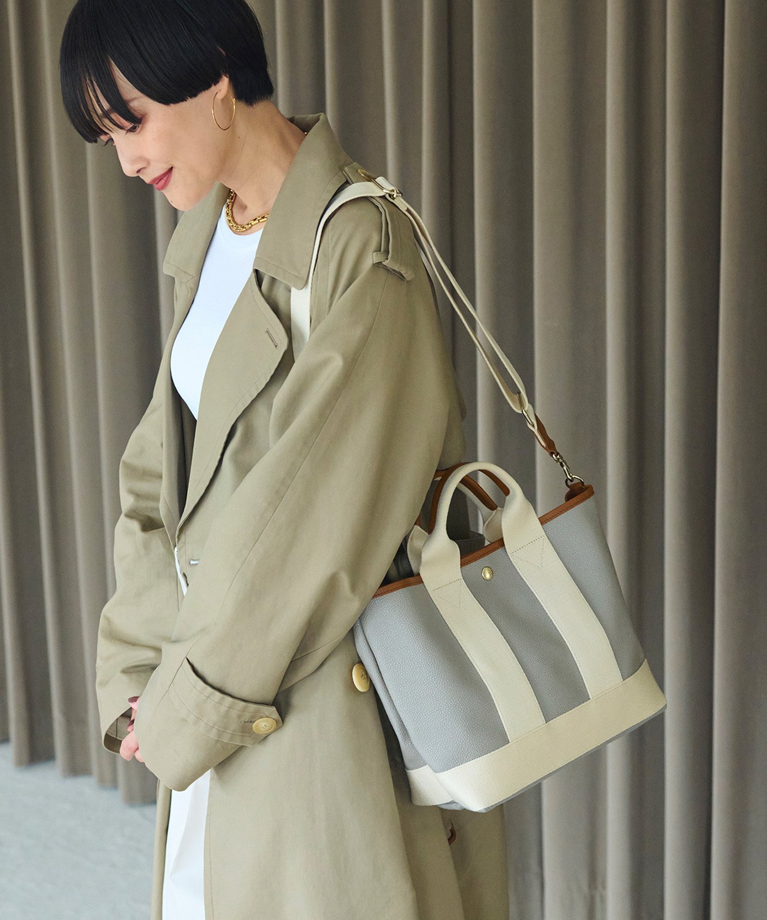 Breath TOPKAPI スコッチグレイン ネオレザー トート バッグ 