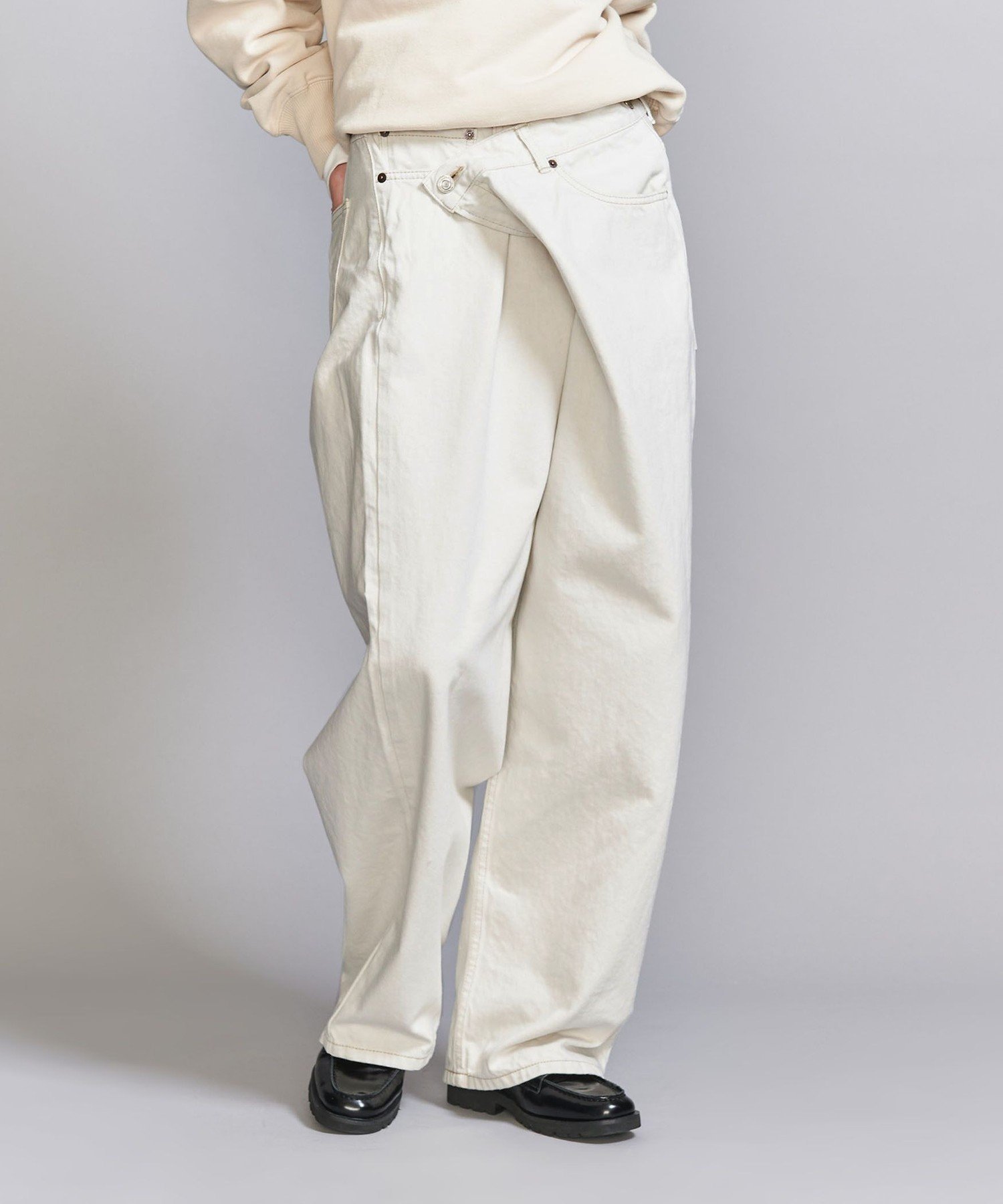 BEAUTY&YOUTH UNITED ARROWS ダメージ ラップワイド デニムパンツ