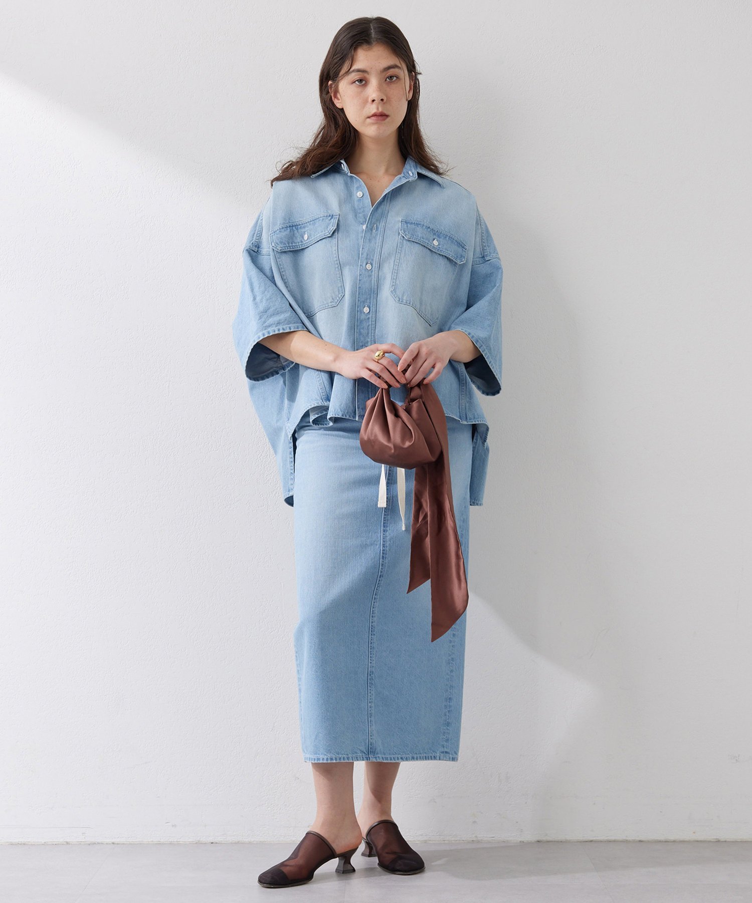 Whim Gazette DENIMドルマンシャツ ウィム ガゼット トップス