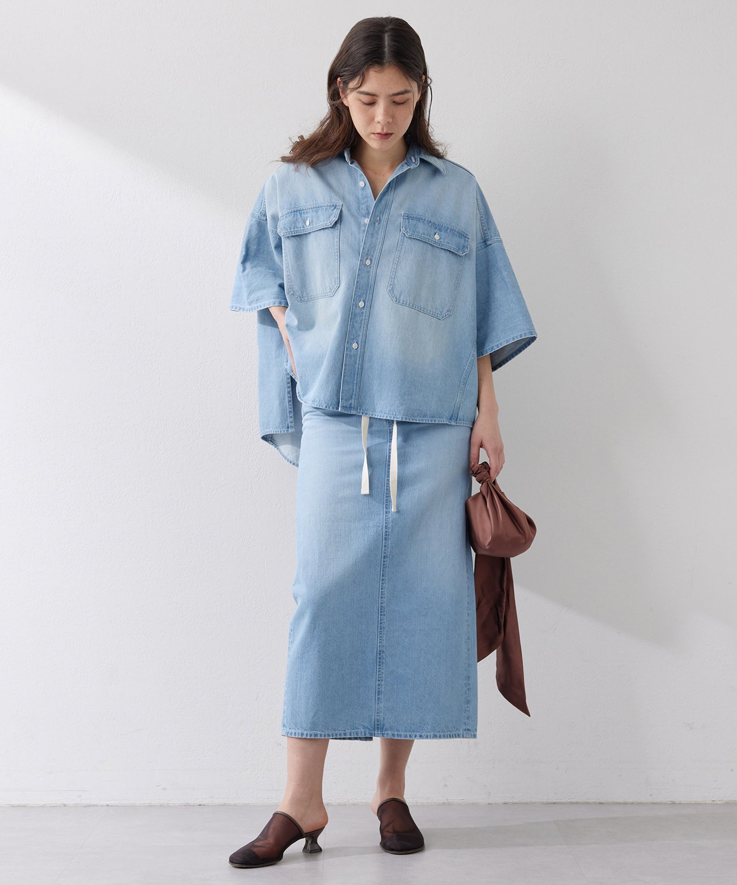 Whim Gazette DENIMドルマンシャツ ウィム ガゼット トップス シャツ 