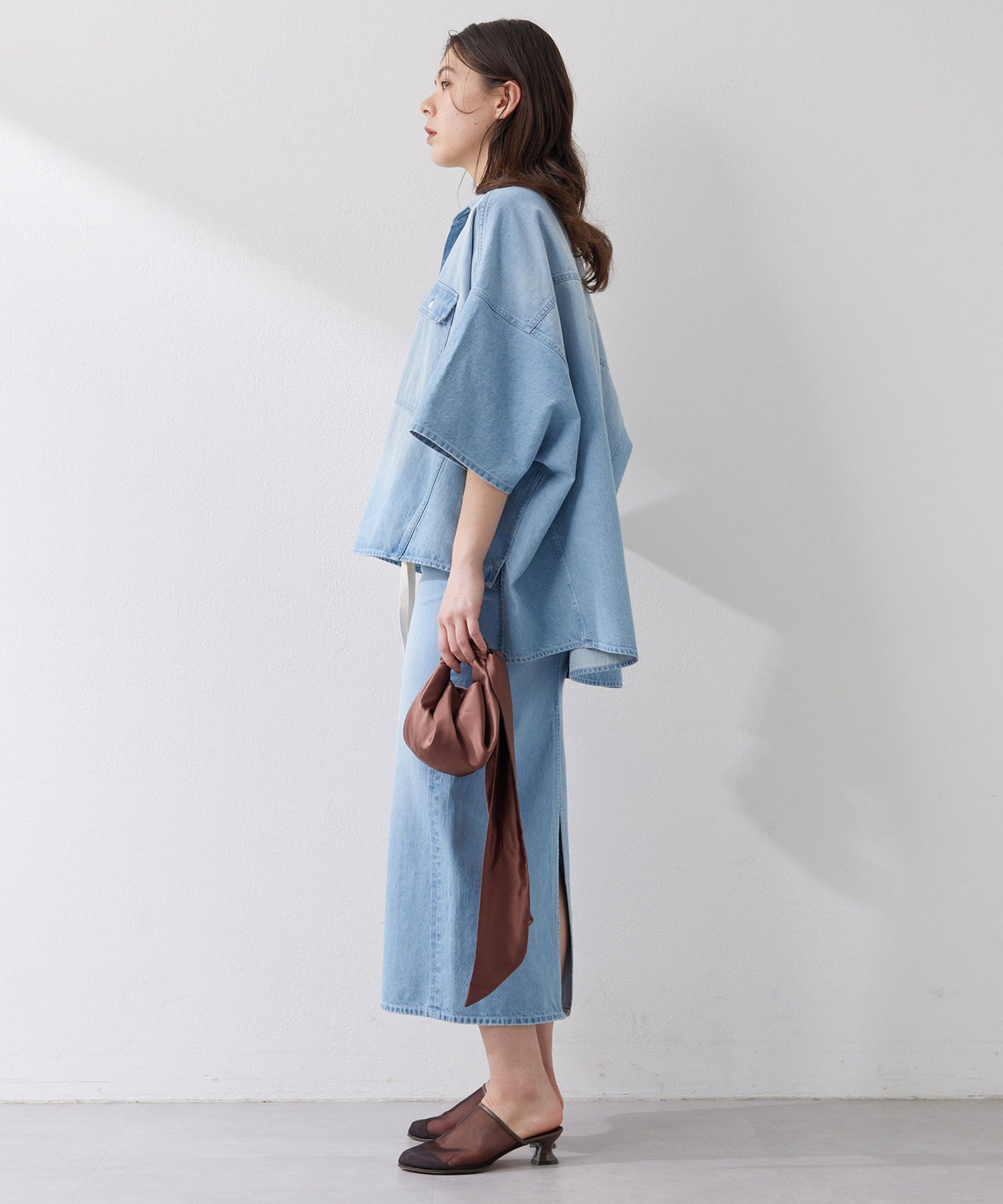 Whim Gazette(ウィム ガゼット) DENIMドルマンシャツ Whim Gazette DENIMドルマンシャツ ウィム ガゼット トップス シャツ