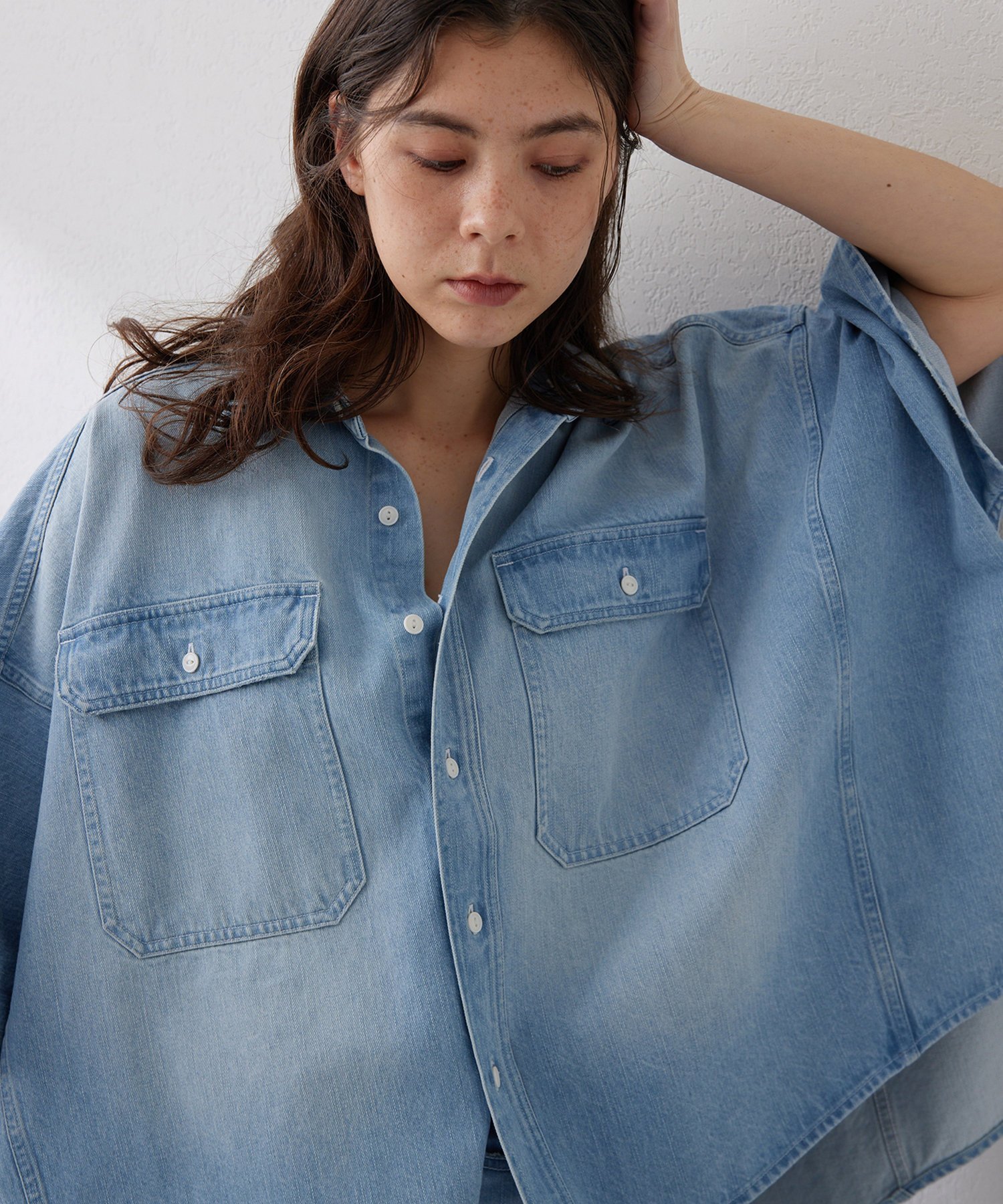 Whim Gazette DENIMドルマンシャツ ウィム ガゼット トップス シャツ 