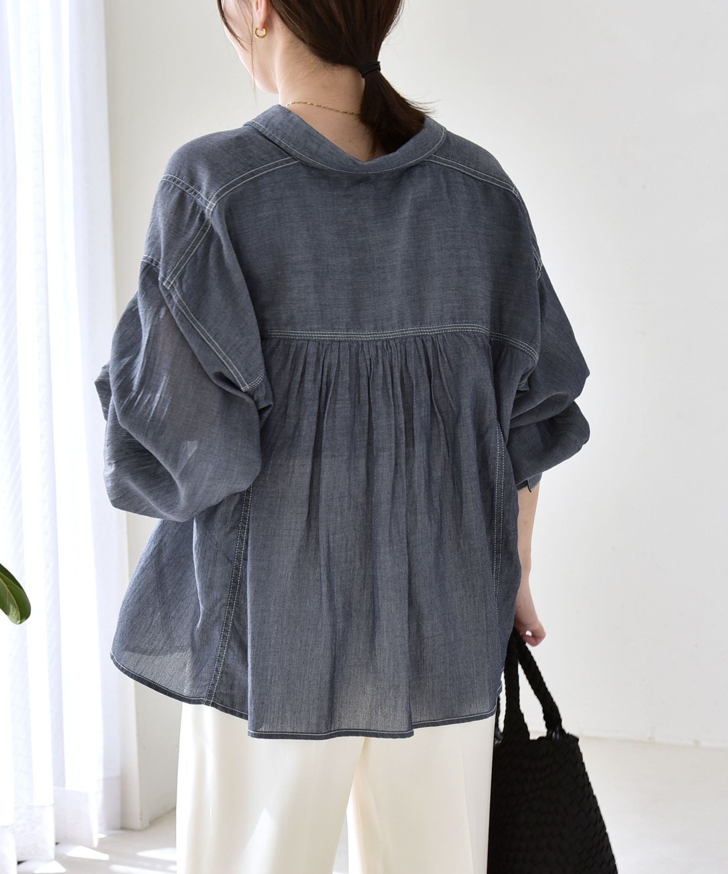 SALE／50%OFF】Mila Owen ウール混スタンドカラーリバーケープコート