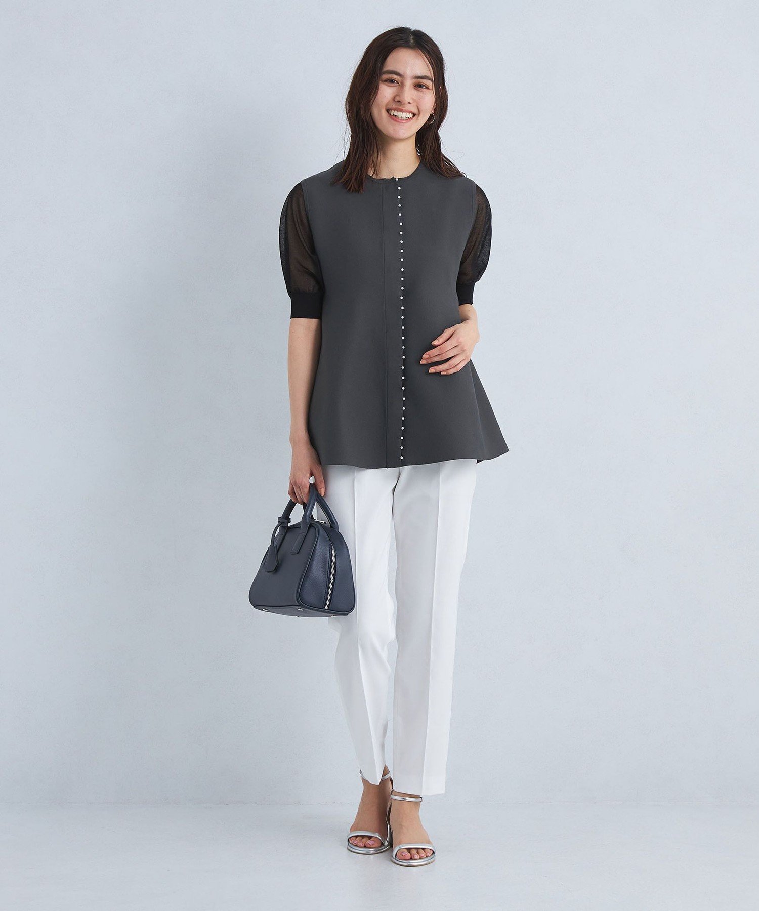 ユナイテッドアローズ✨プチフェイクパール ペプラム ジレ ニット 楽天市場】【SALE／70%OFF】プチ フェイクパール ペプラム ジレ