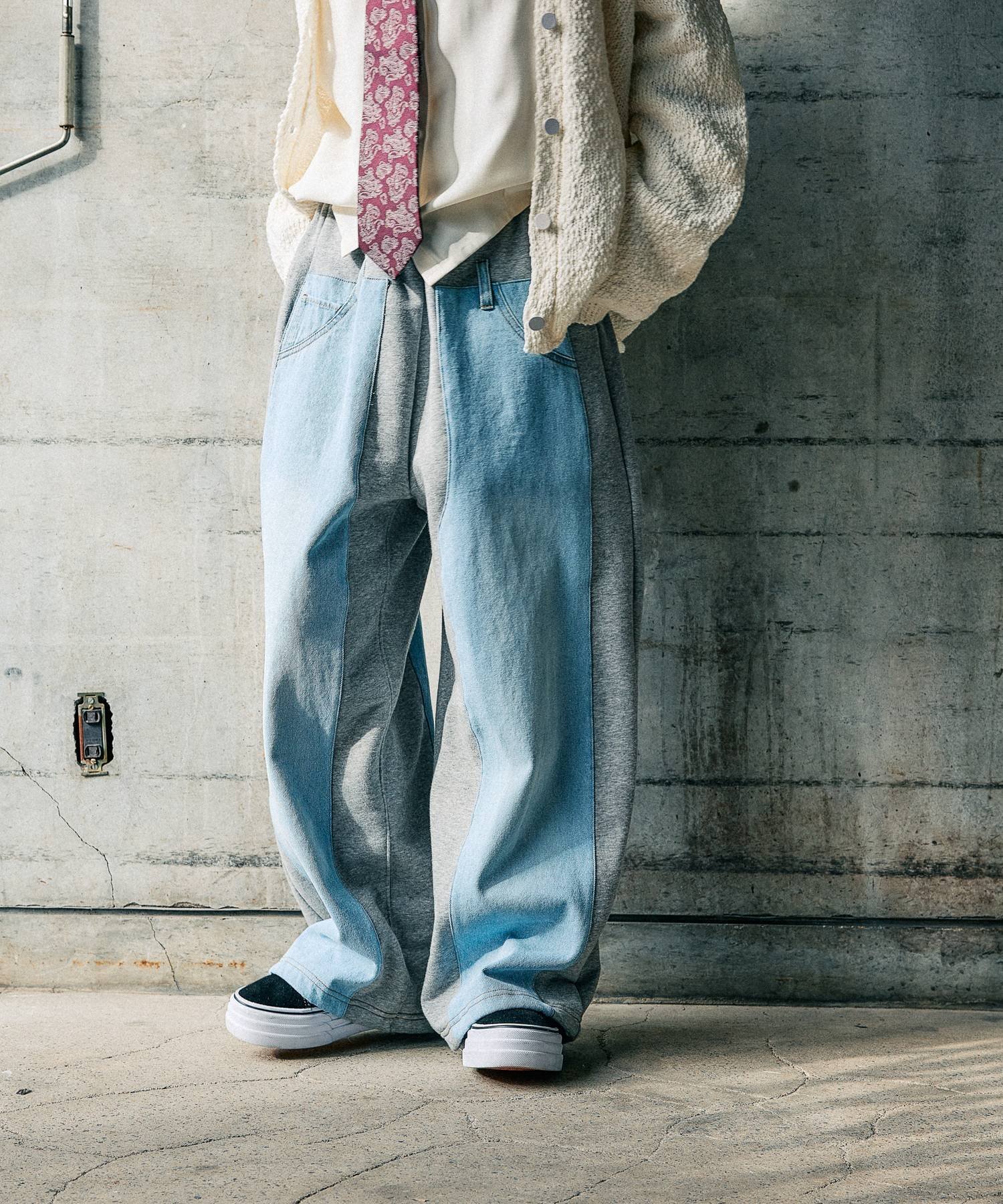 楽天市場】[MODE NORM CORE] デニムパッチワークパンツ niko and