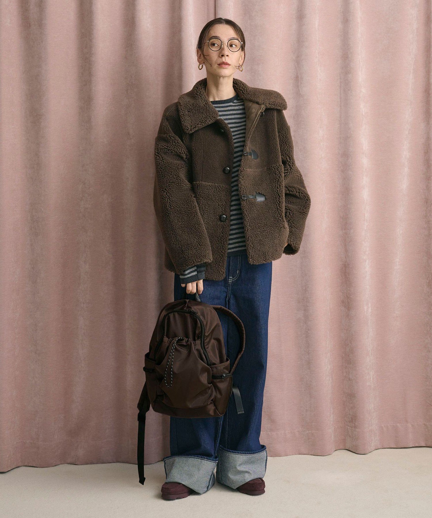 新品未使用　BEAUTY&YOUTH ドロストポケット リュック　ブラウン BEAUTY＆YOUTH UNITED ARROWS デイバック リュック ドロスト