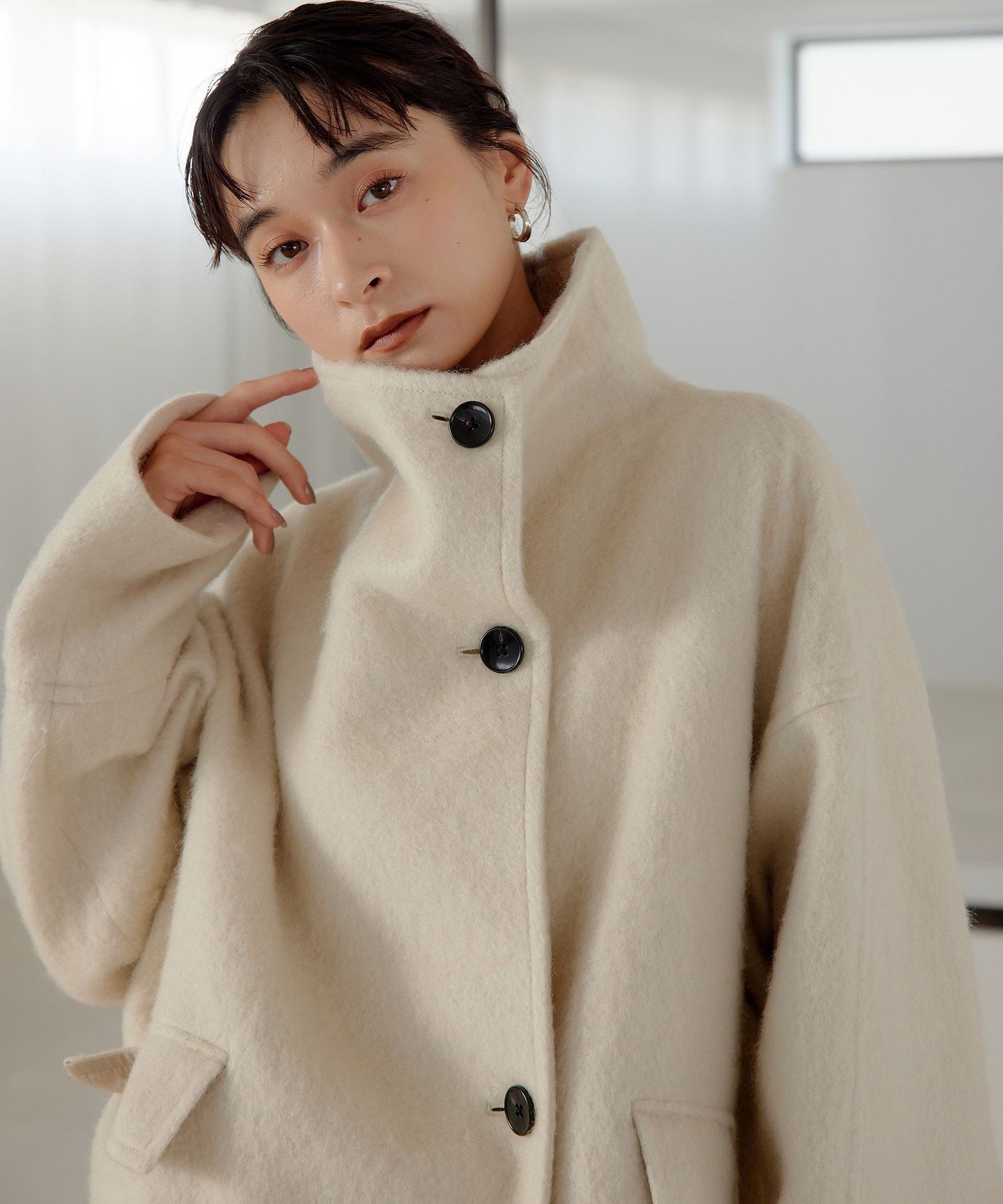 ユナイテッドアローズ　シャギーチェックショートコート UNITED ARROWS（ユナイテッドアローズ）の「シャギー チェック