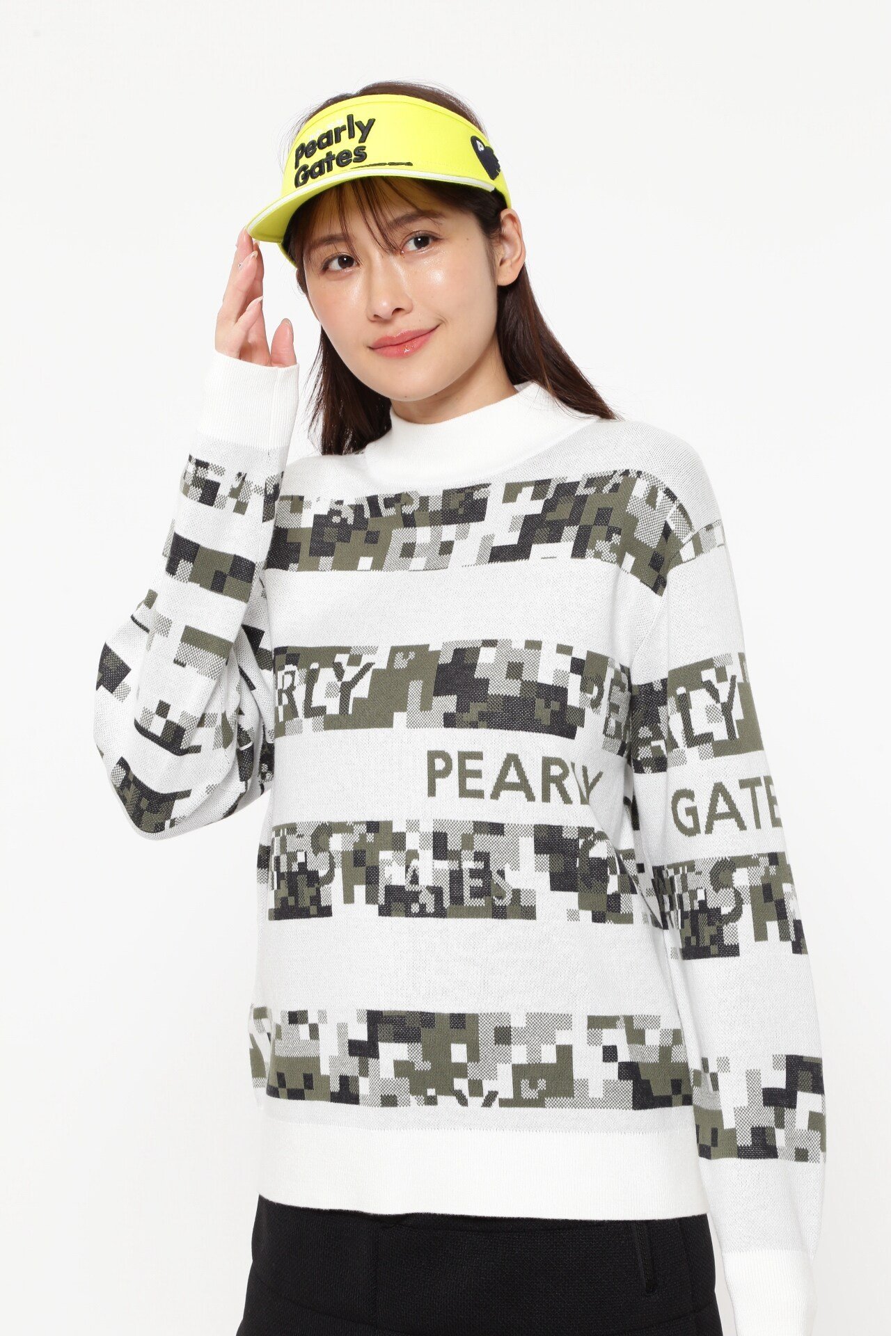 PEARLY GATES - パーリーゲイツ 千鳥柄×DiAPLEX クルーネックニットプルオーバー 長袖 楽天市場】PEARLY GATES 千鳥柄*DiAPLEX クルーネックニットプル
