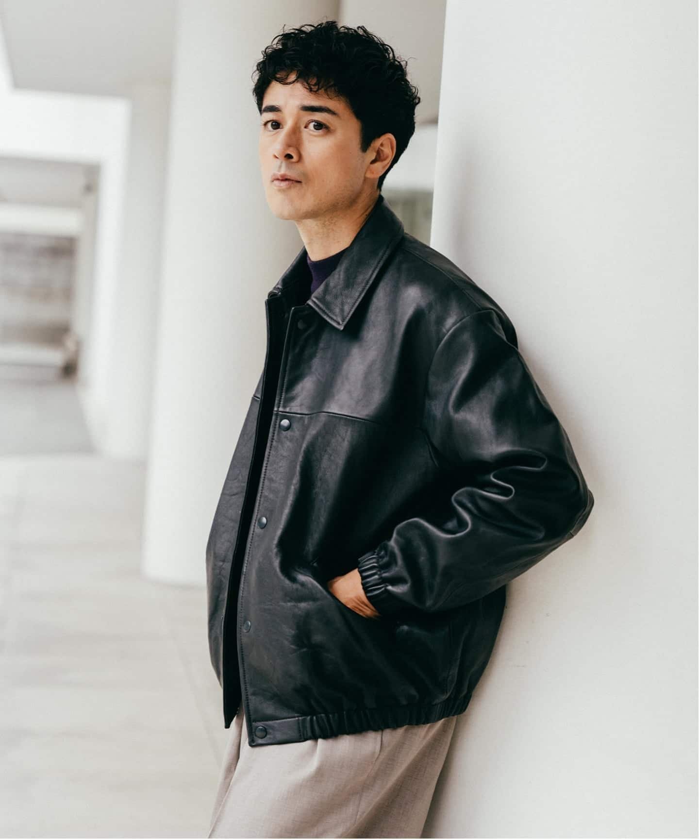 PSG×EDIFICE ライダースジャケット EDIFICE×パリ・サンジェルマン×清永浩文 ラムレザーライダース