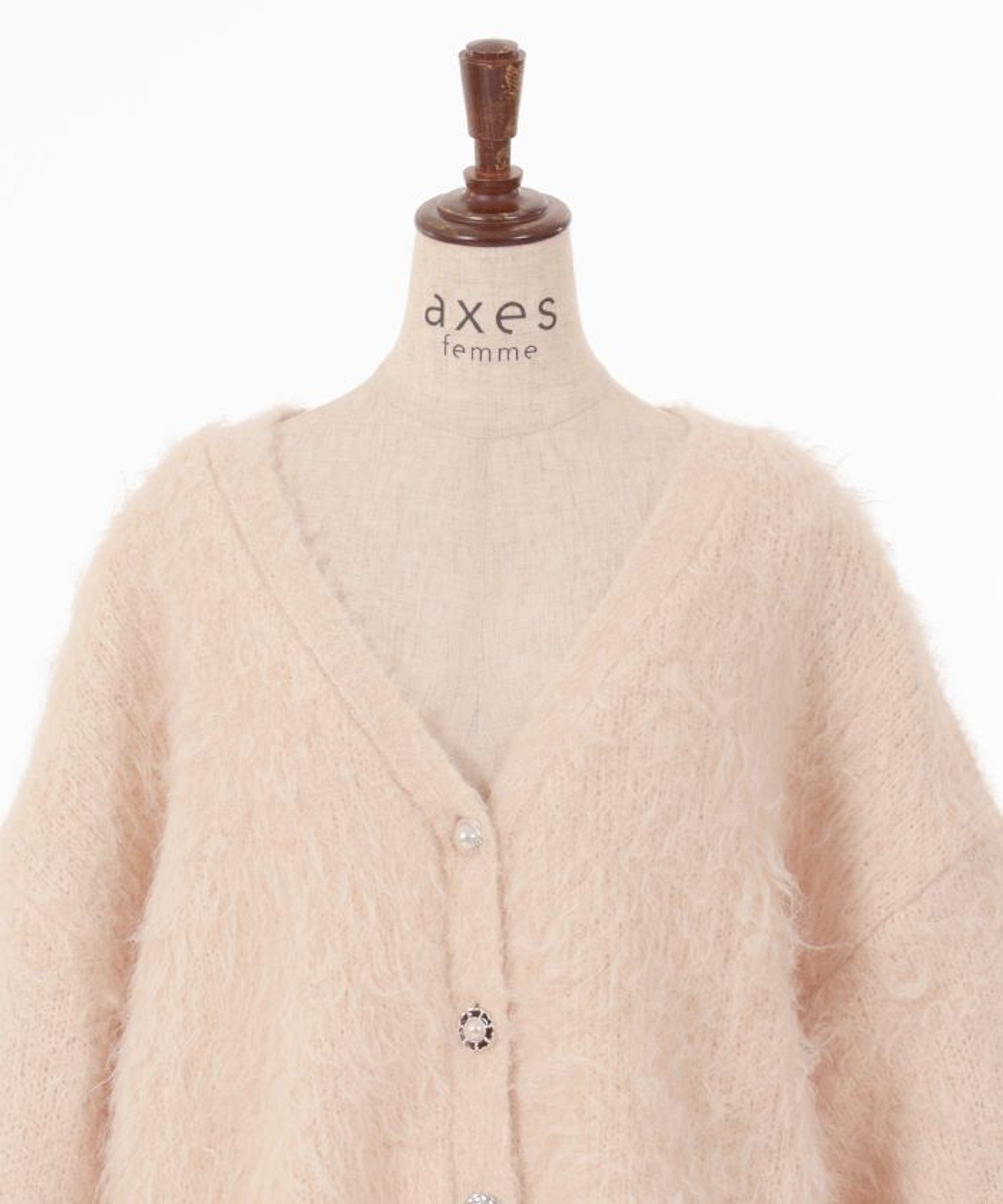 SALE／50%OFF】axes femme ふんわりフェザーニットカーディガン