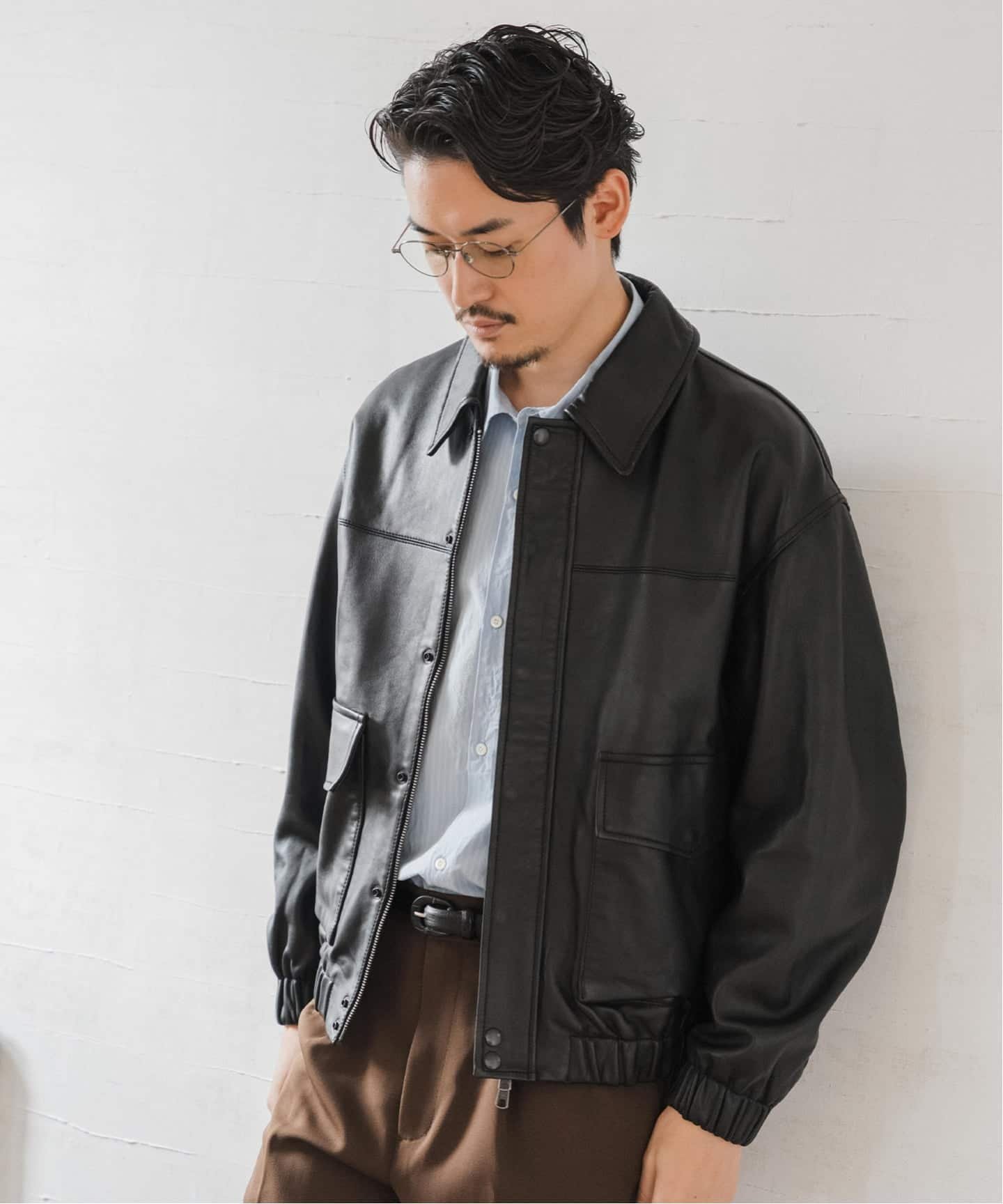 楽天市場】【SALE／50%OFF】EDIFICE シープレザーライダース