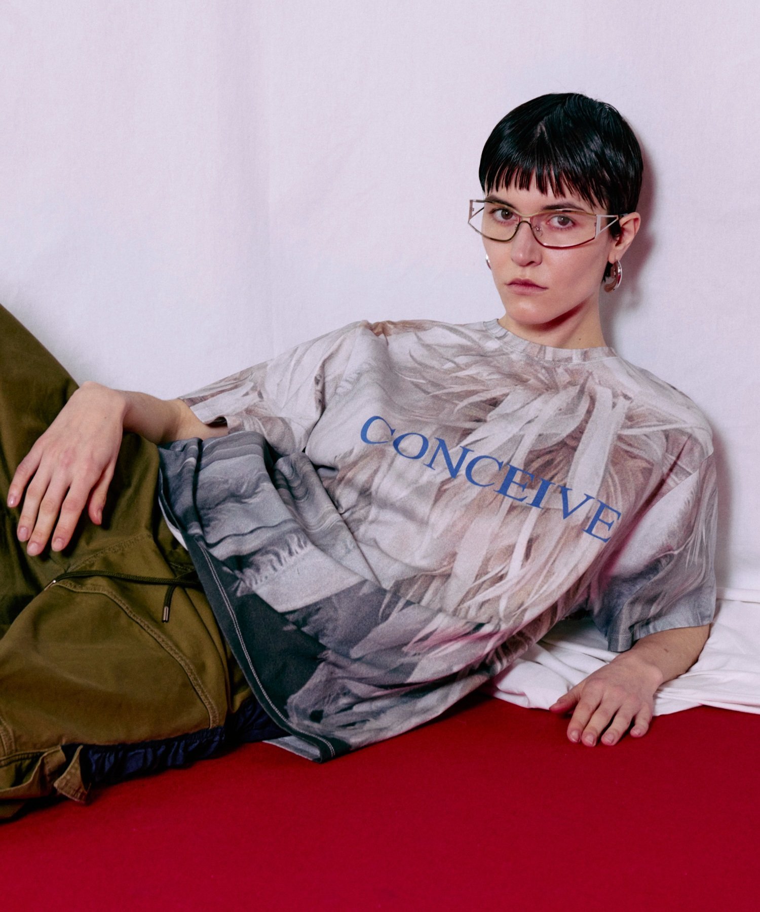 Fabric Photo Over T-Shirt