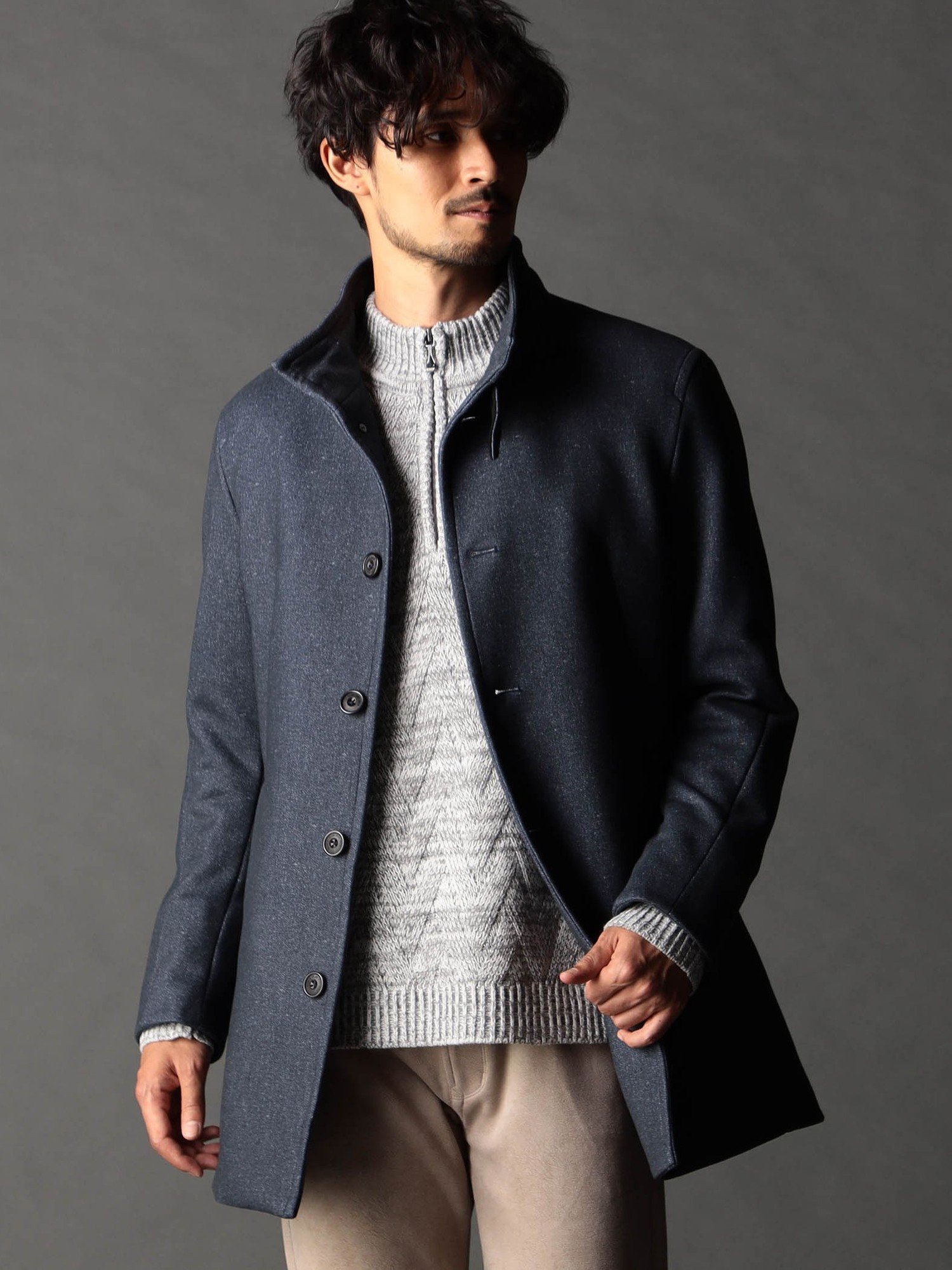 楽天市場】ベストライナー付き スタンドコート NICOLE CLUB FOR MEN 