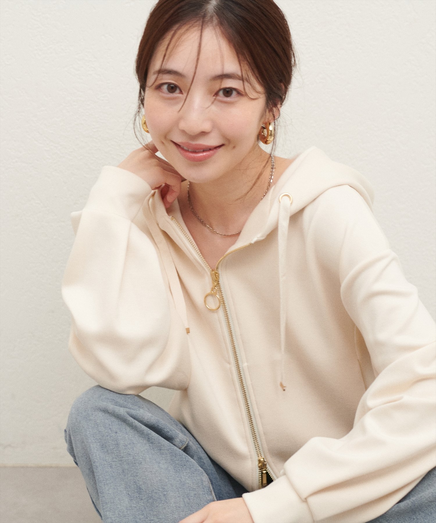 natural couture ふわもちWzipパーカー ナチュラルクチュール