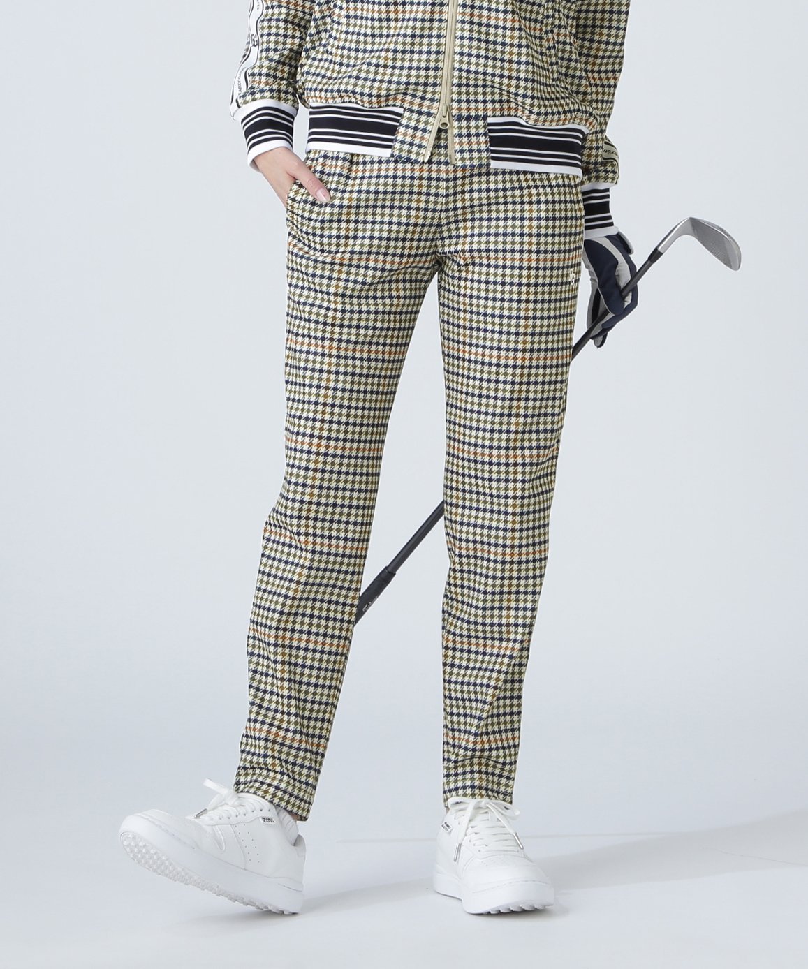 美品 パーリーゲイツ コットン ストレッチ カルゼ チェック ロゴ パンツ 楽天市場】PEARLY GATES コットンストレッチカルゼチェック