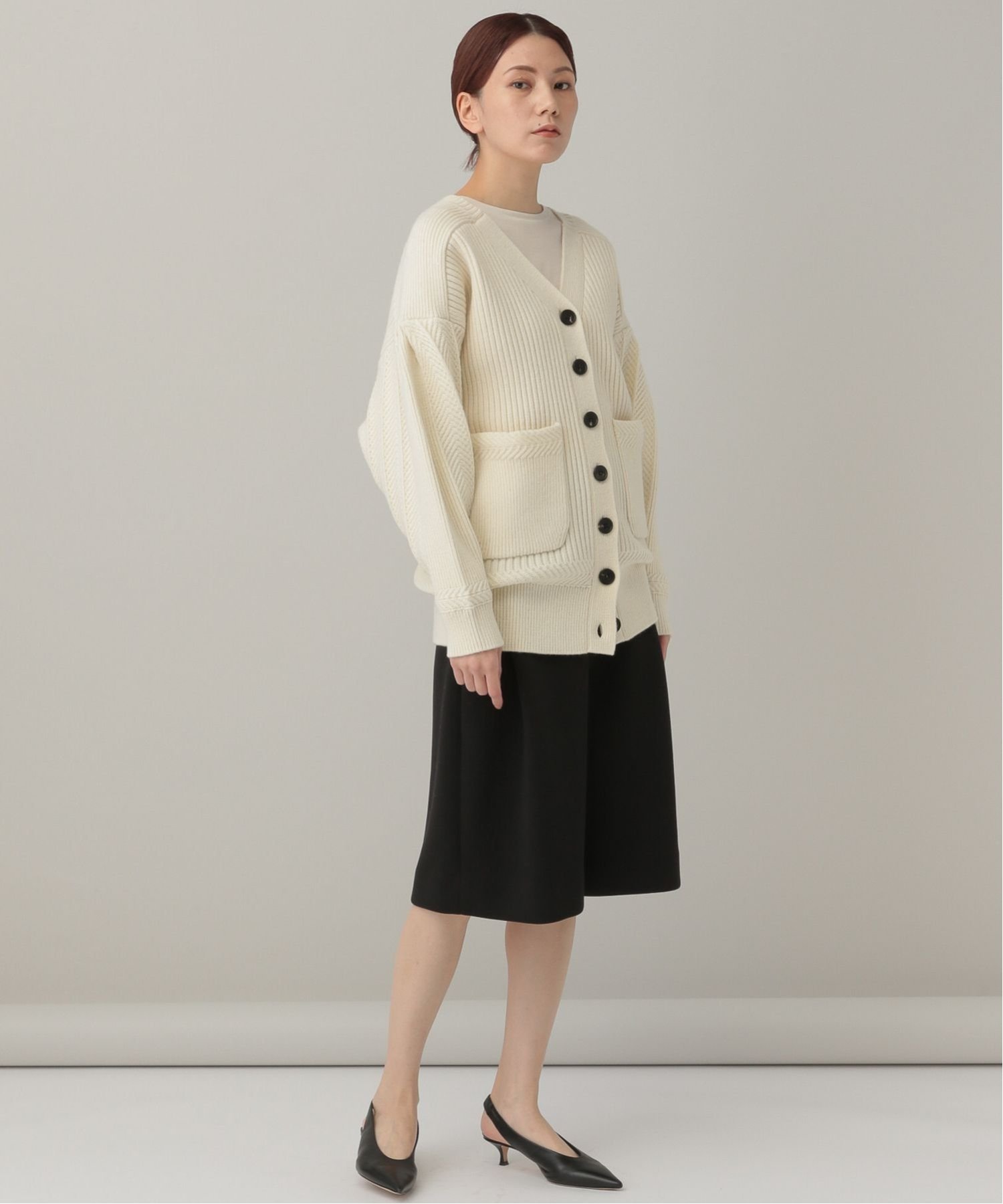SALE／40%OFF】Curensology ウールオーバーニットカーディガン カレン