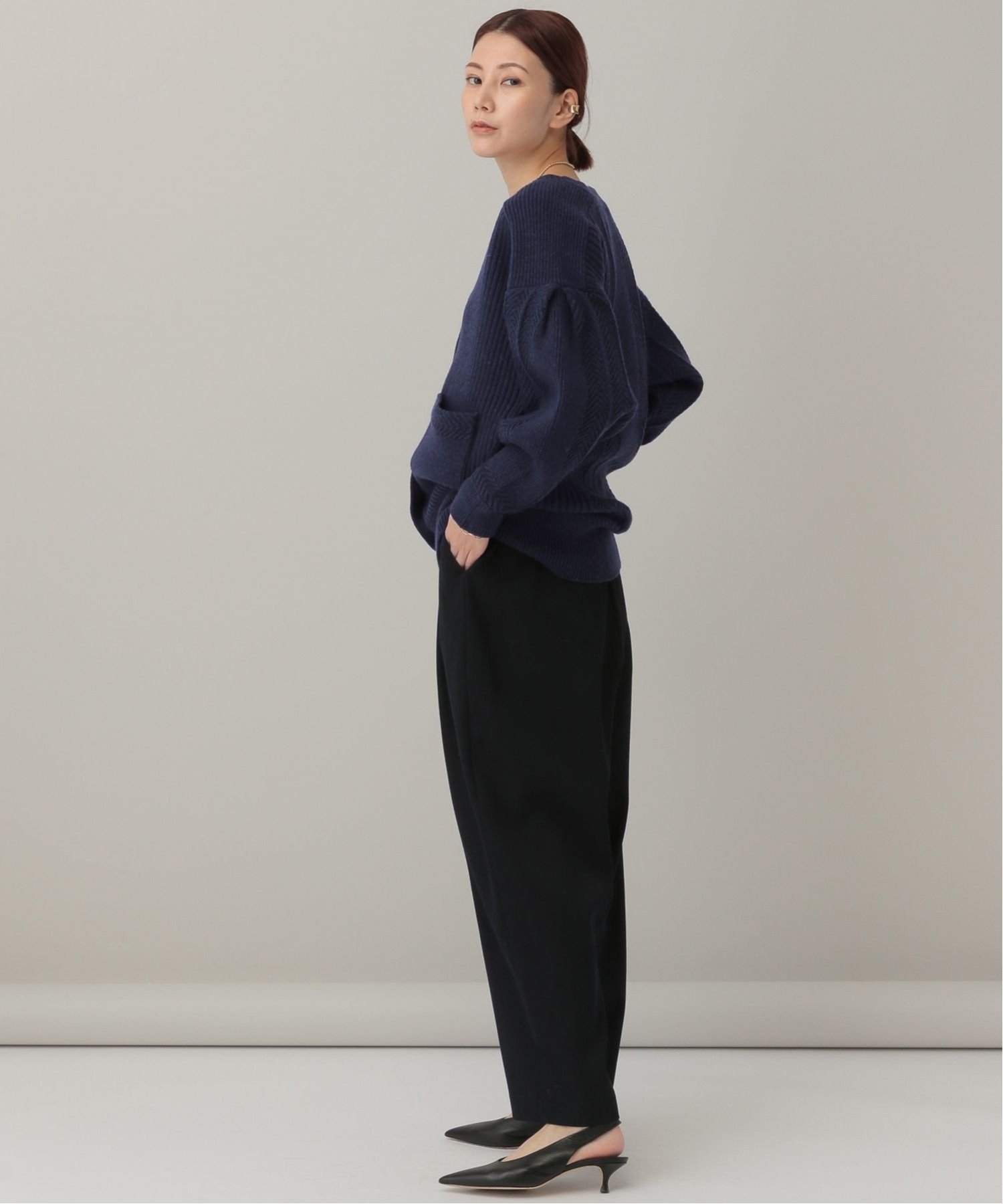 SALE／40%OFF】Curensology ウールオーバーニットカーディガン カレン