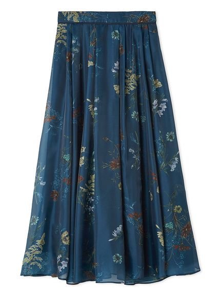 SALE／50%OFF】FRAY I.D ボタニカルプリントシアータックスカート
