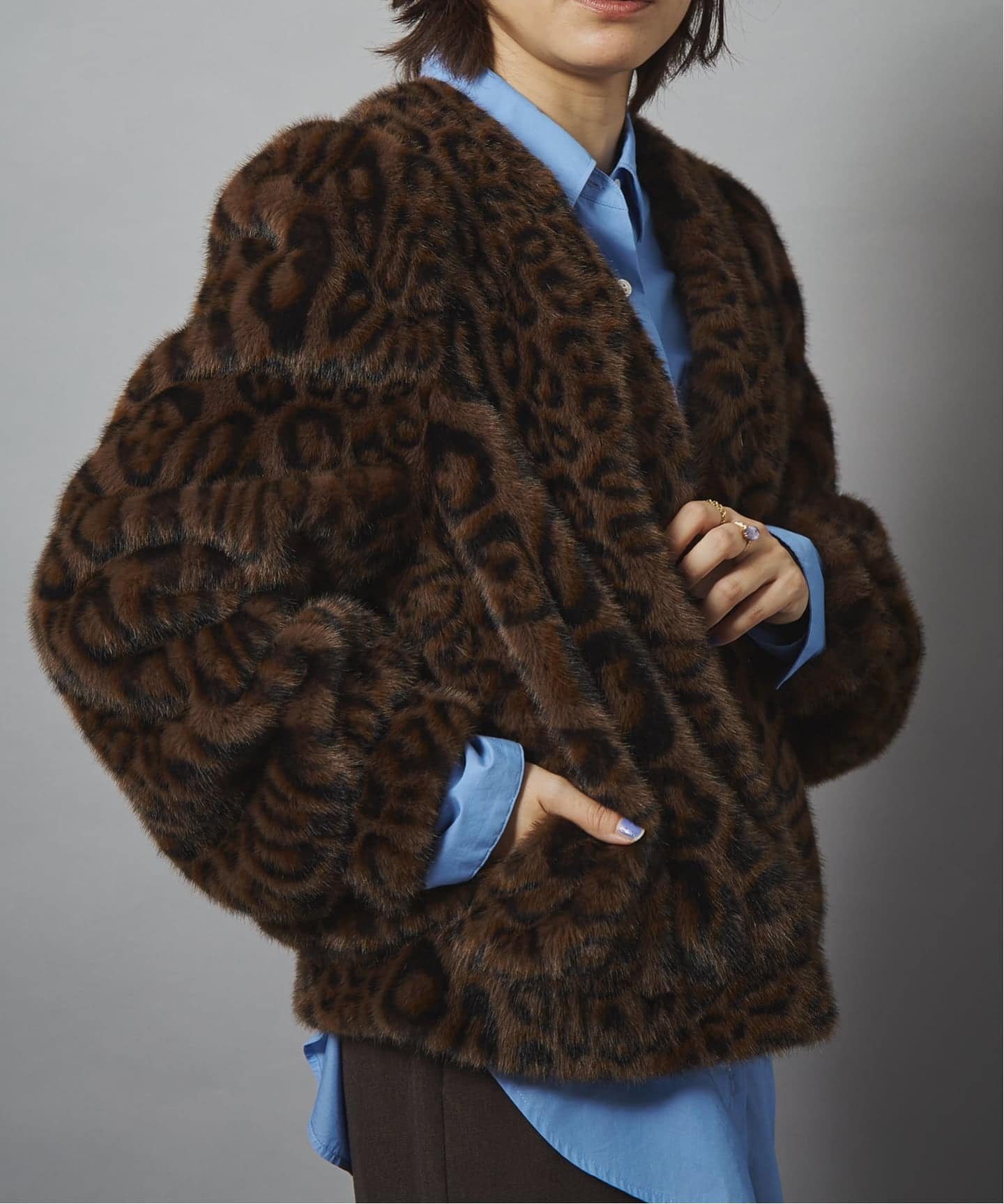 楽天市場】LEOPARD F/FUR FRONT HOOK コート SLY スライ ジャケット