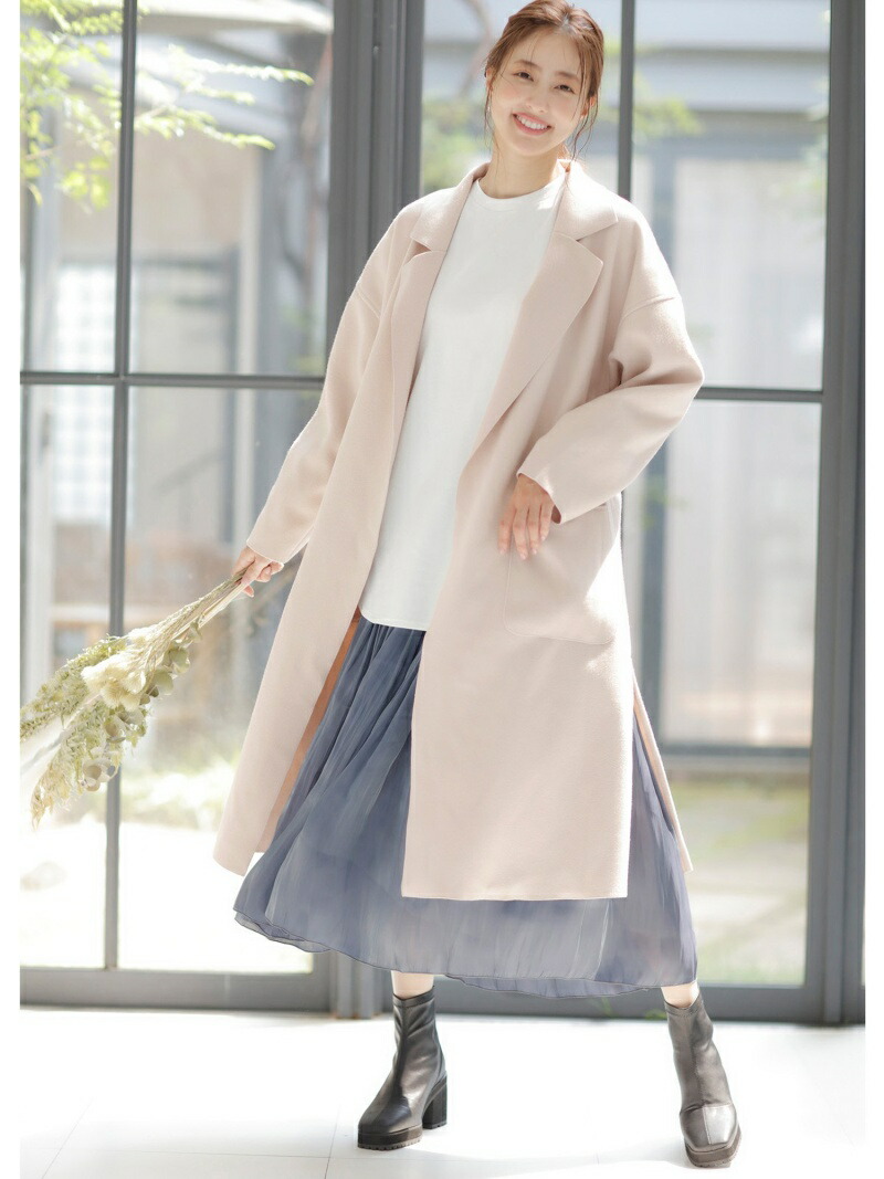 楽天市場 Sale 15 Off サイドスリットbigロングコート Ingni イング コート ジャケット ロングコート ベージュ ブラック グレー ピンク ブルー ブラウン Rba E 送料無料 Rakuten Fashion Ingni