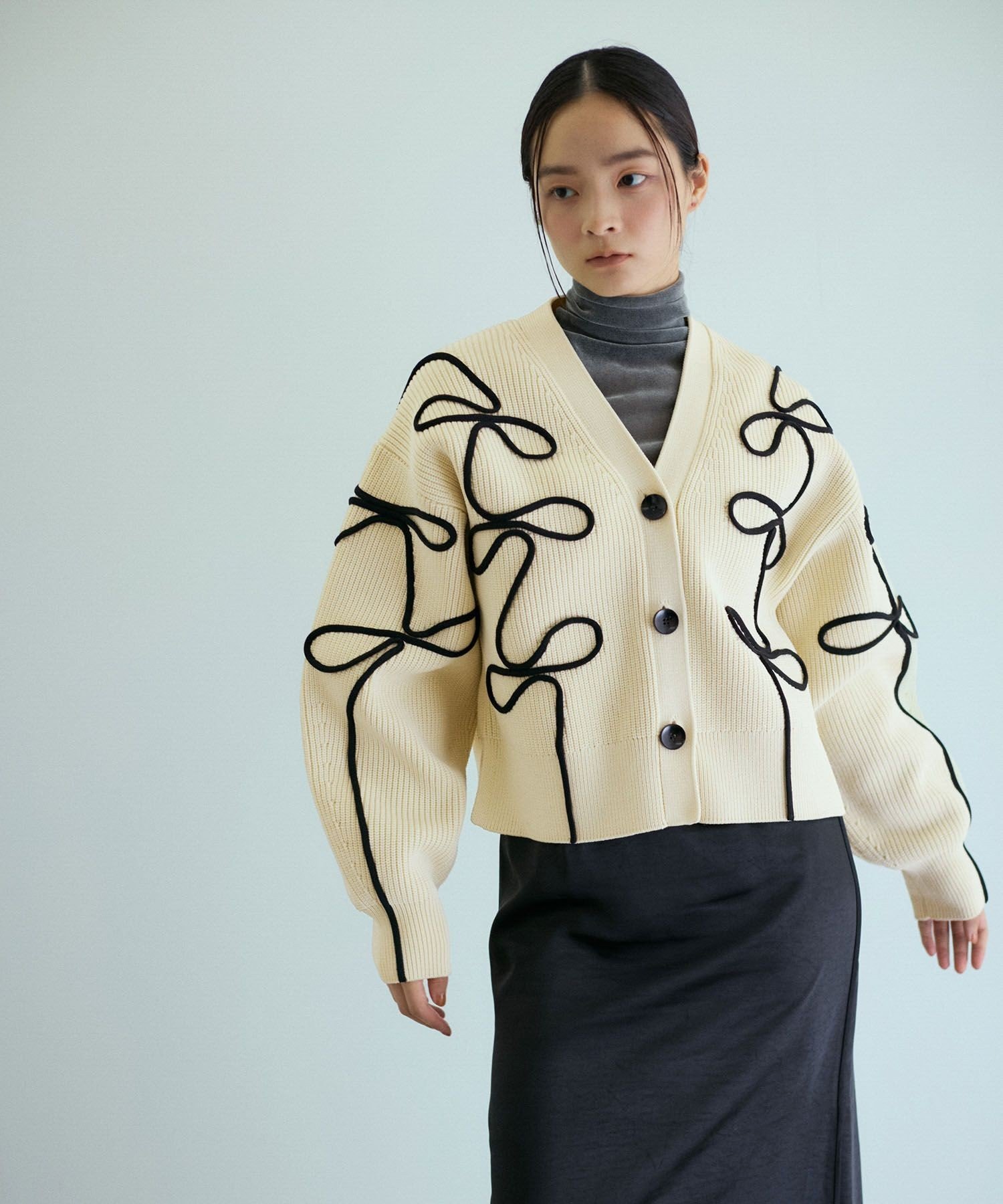 ADAM ET ROPÉ FEMME 【サステナブル・洗える】ラインニット２枚 ADAM ET ROPE' FEMME 【サステナブル・洗える】ラインニット