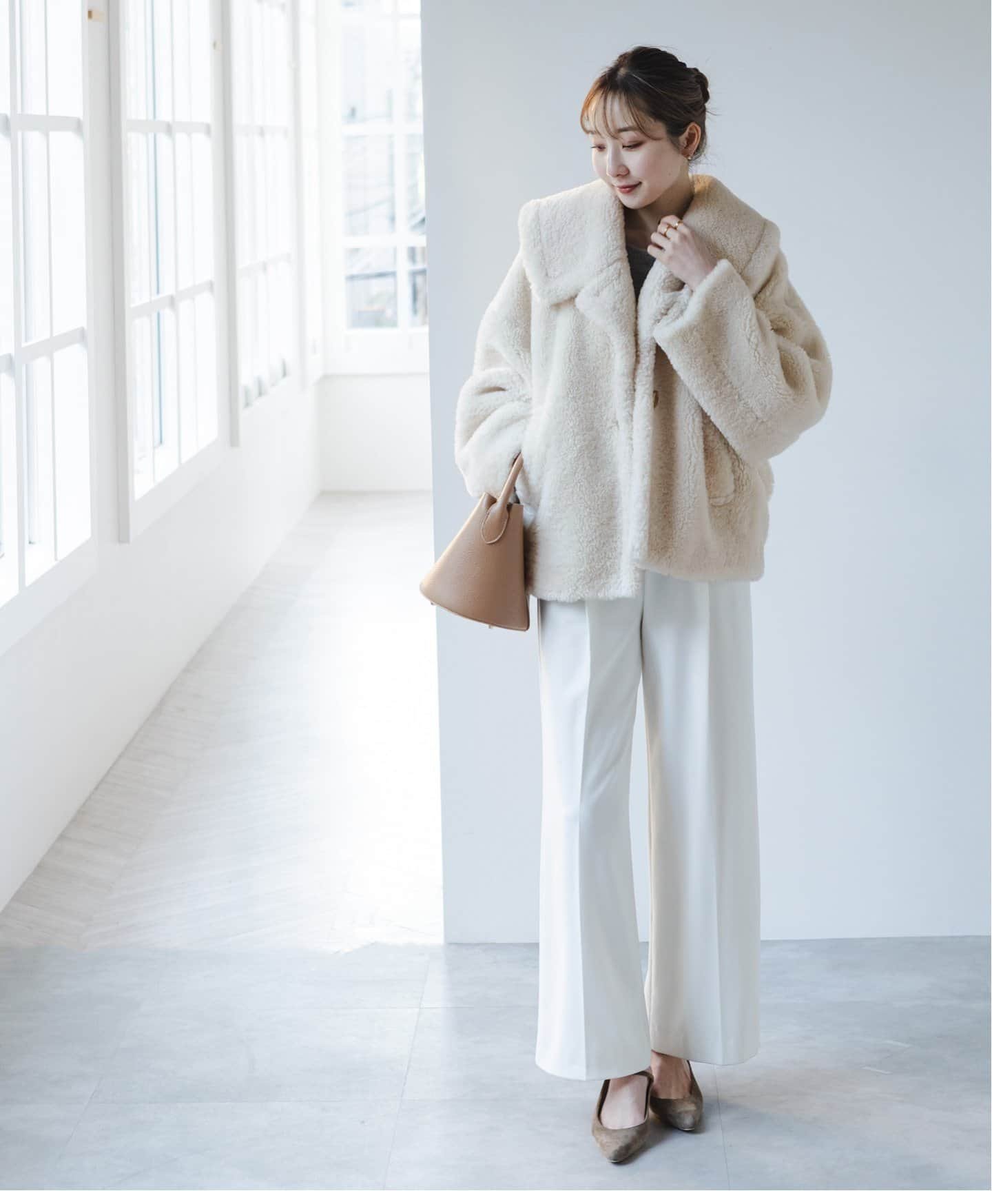 SALE／30%OFF】NOBLE スノーボアビッグカラーコート ノーブル 