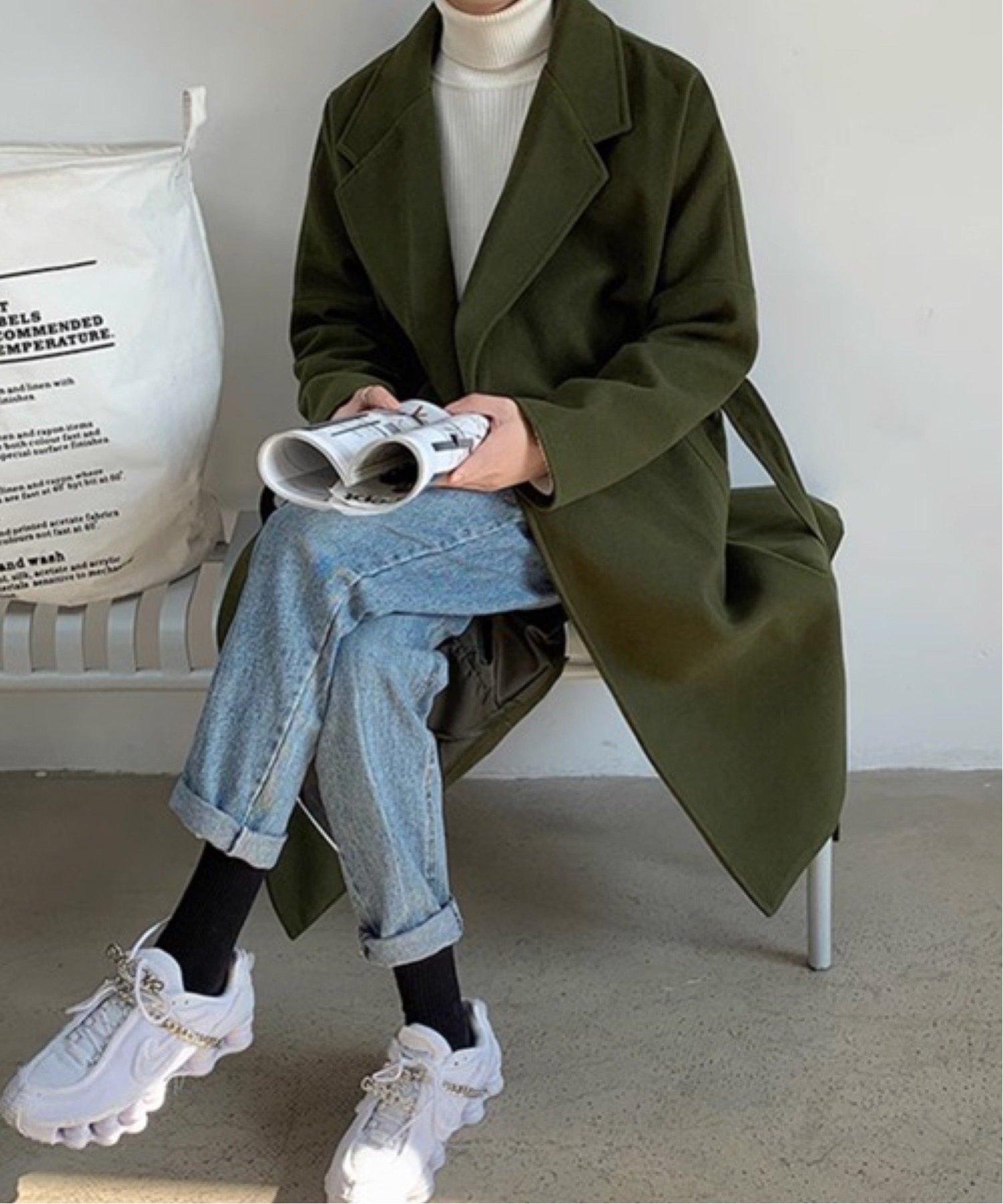 楽天市場】【SALE／59%OFF】プレミアムウールダブルリバーコート HARE