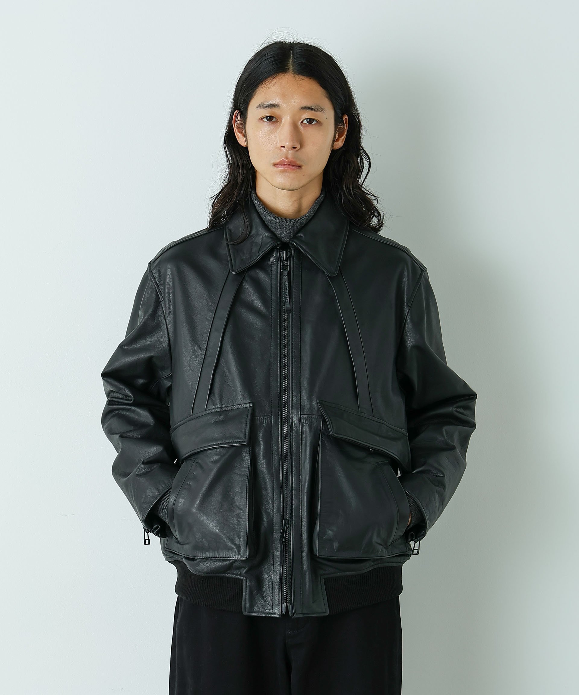 楽天市場】ラムナッパレザーライダースジャケット NANO universe ナノ