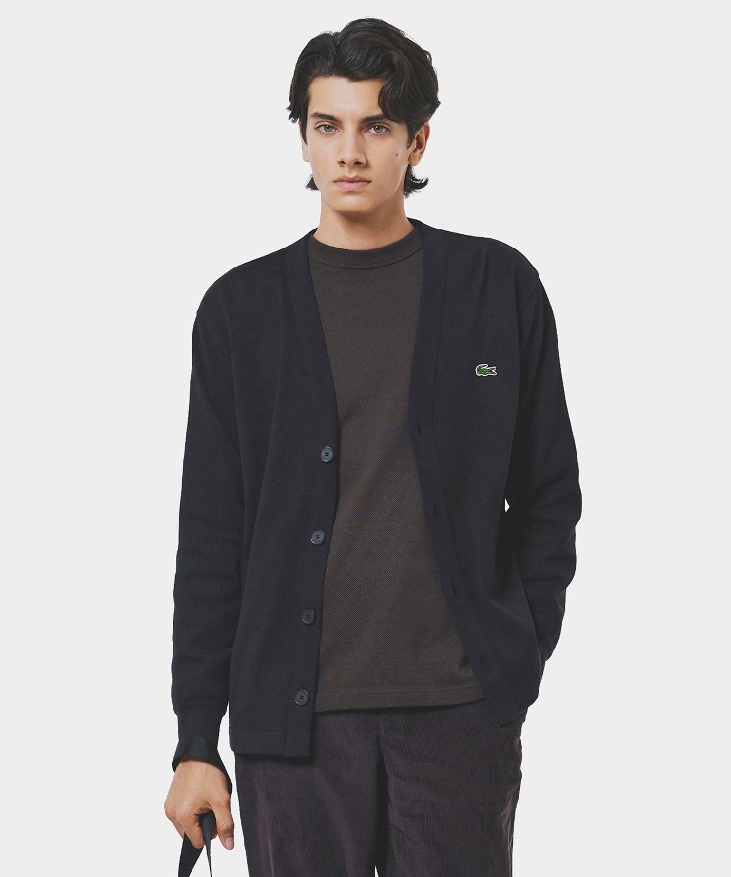 楽天市場】[期間SALE] LACOSTE/ラコステ V Neck Cable Knit Cardigan