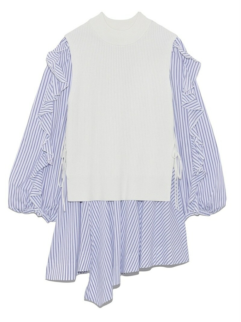 SALE／50%OFF】SNIDEL ニットドッキングパフスリブラウス