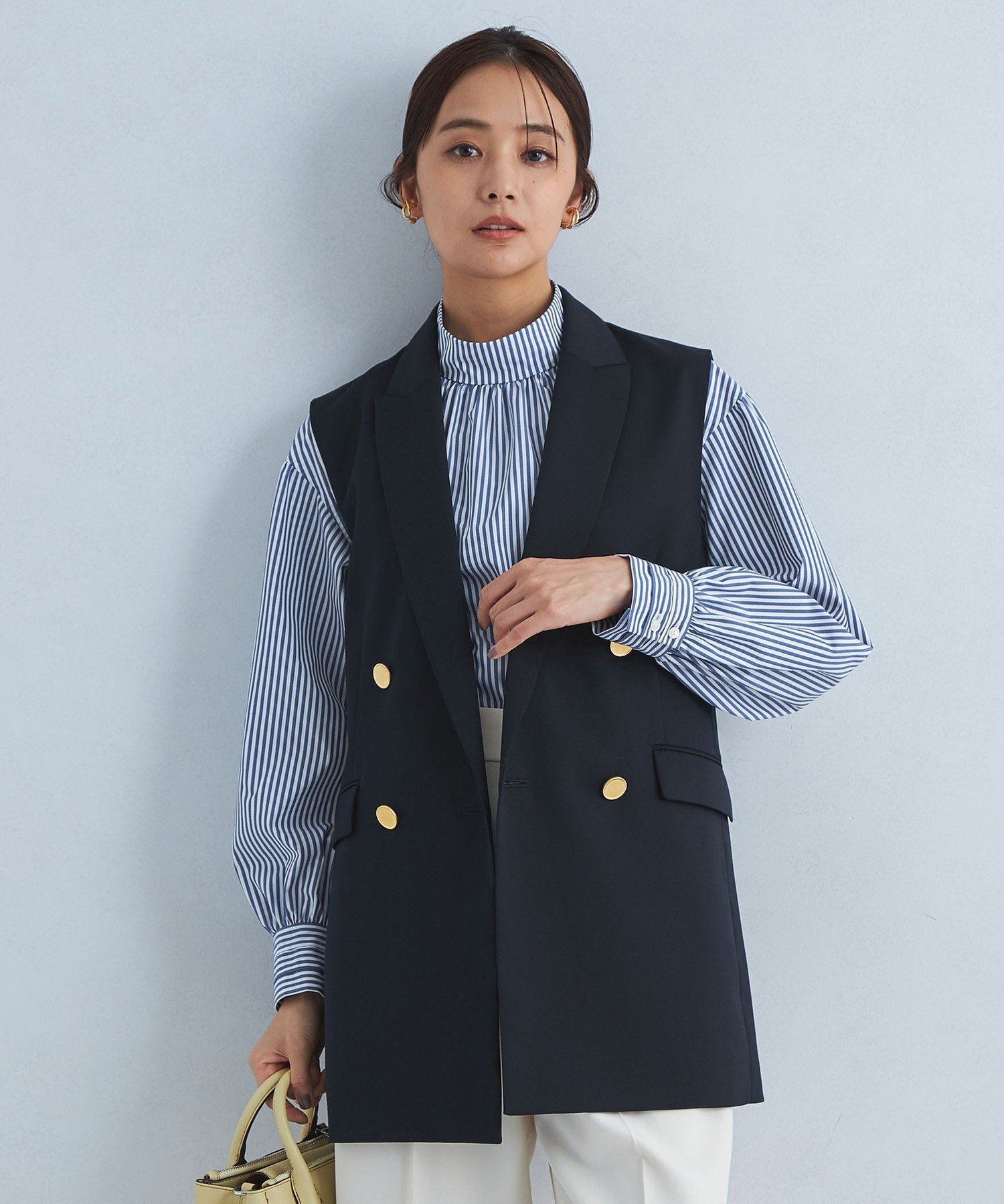 楽天市場】ドッキング ペプラム ニット ジレ -ウォッシャブル- UNITED