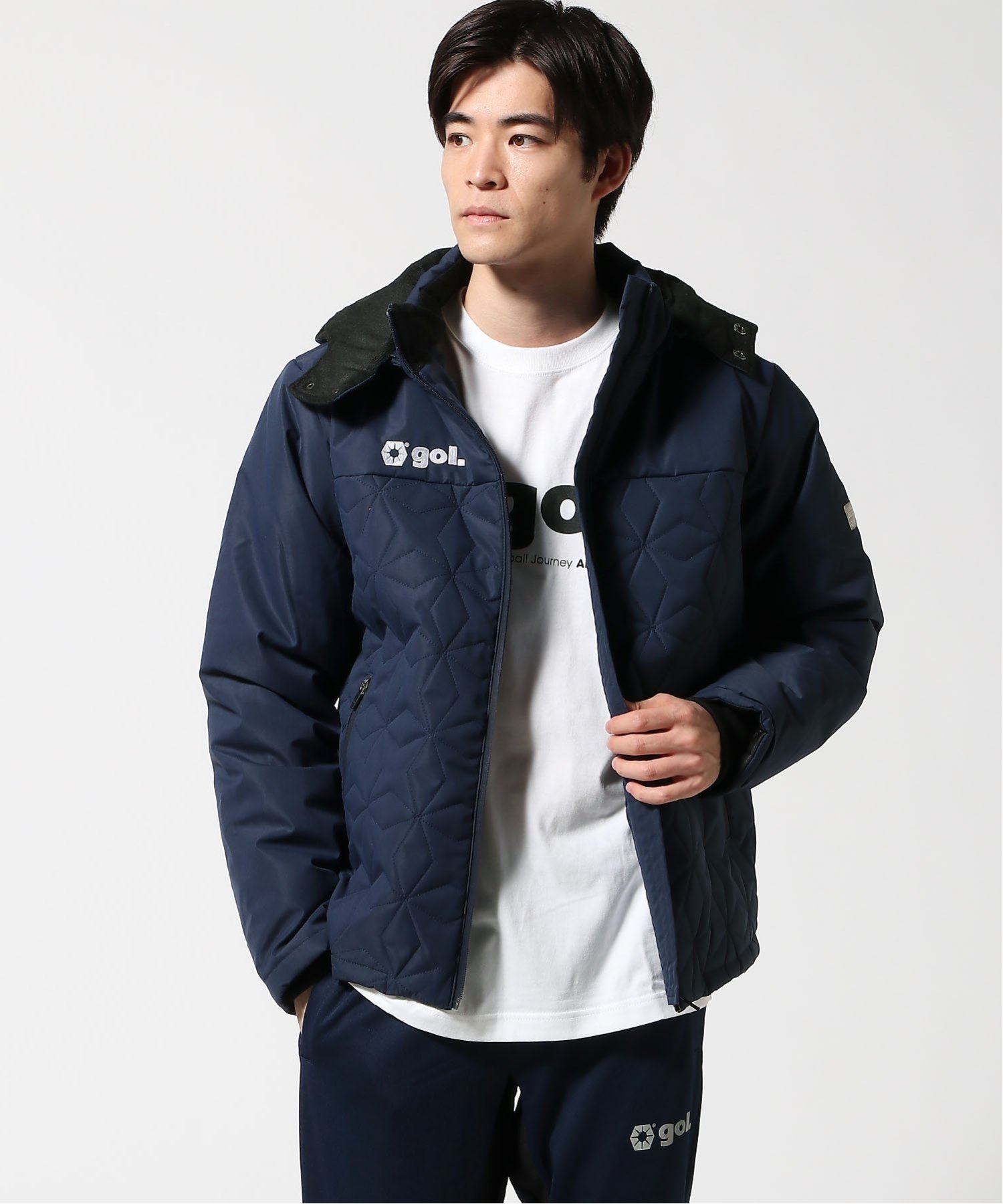 gol. 新品未使用 140 パディングハーフコート 上下セット 裏起毛 gol.｜(U)ゴル093パディングハーフコート | Rakuten Fashion(楽天