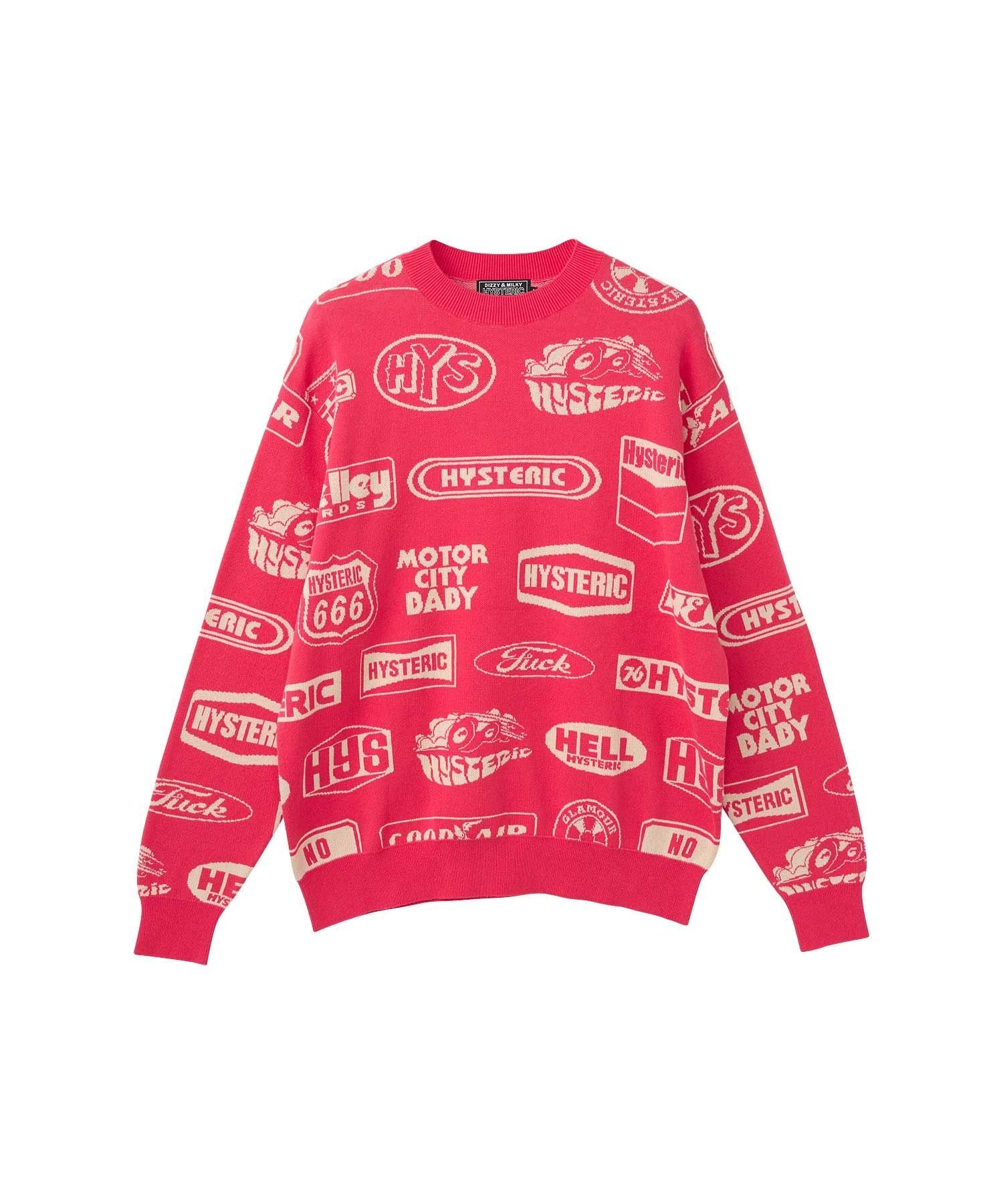 楽天市場】HYSTERIC GLAMOUR H AND STRIPESジャカード セーター