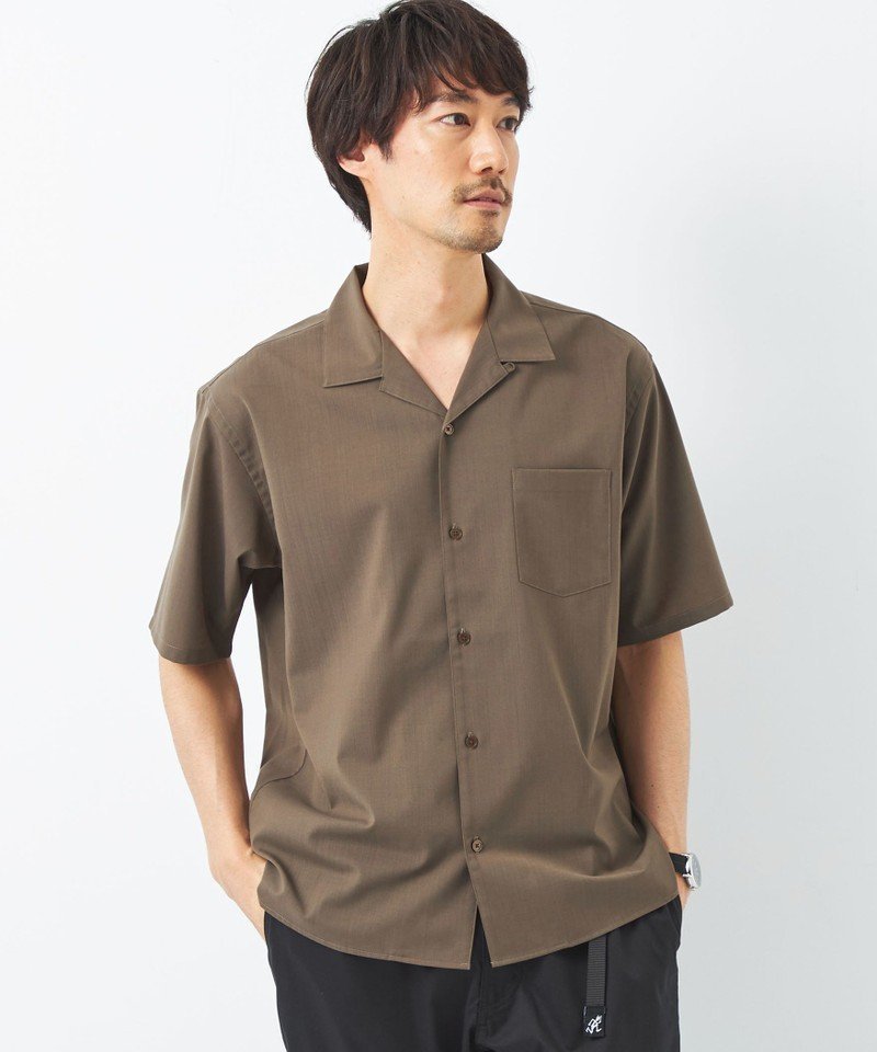 美品 ユナイテッドアローズ ウォッシャブルオープンカラー シャツ パンツセットM UNITED ARROWS green label relaxing TWウォッシャブルトロ