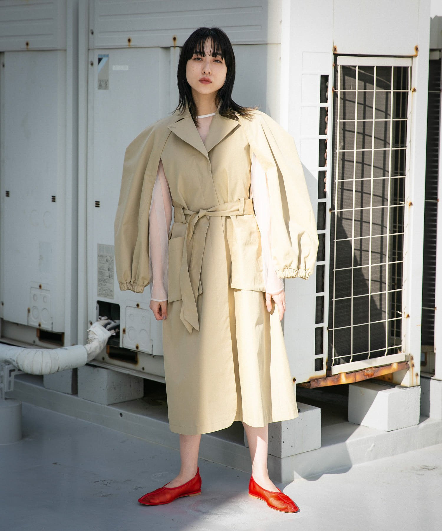 楽天市場】【SALE／60%OFF】立体スリーブデザインコート KBF