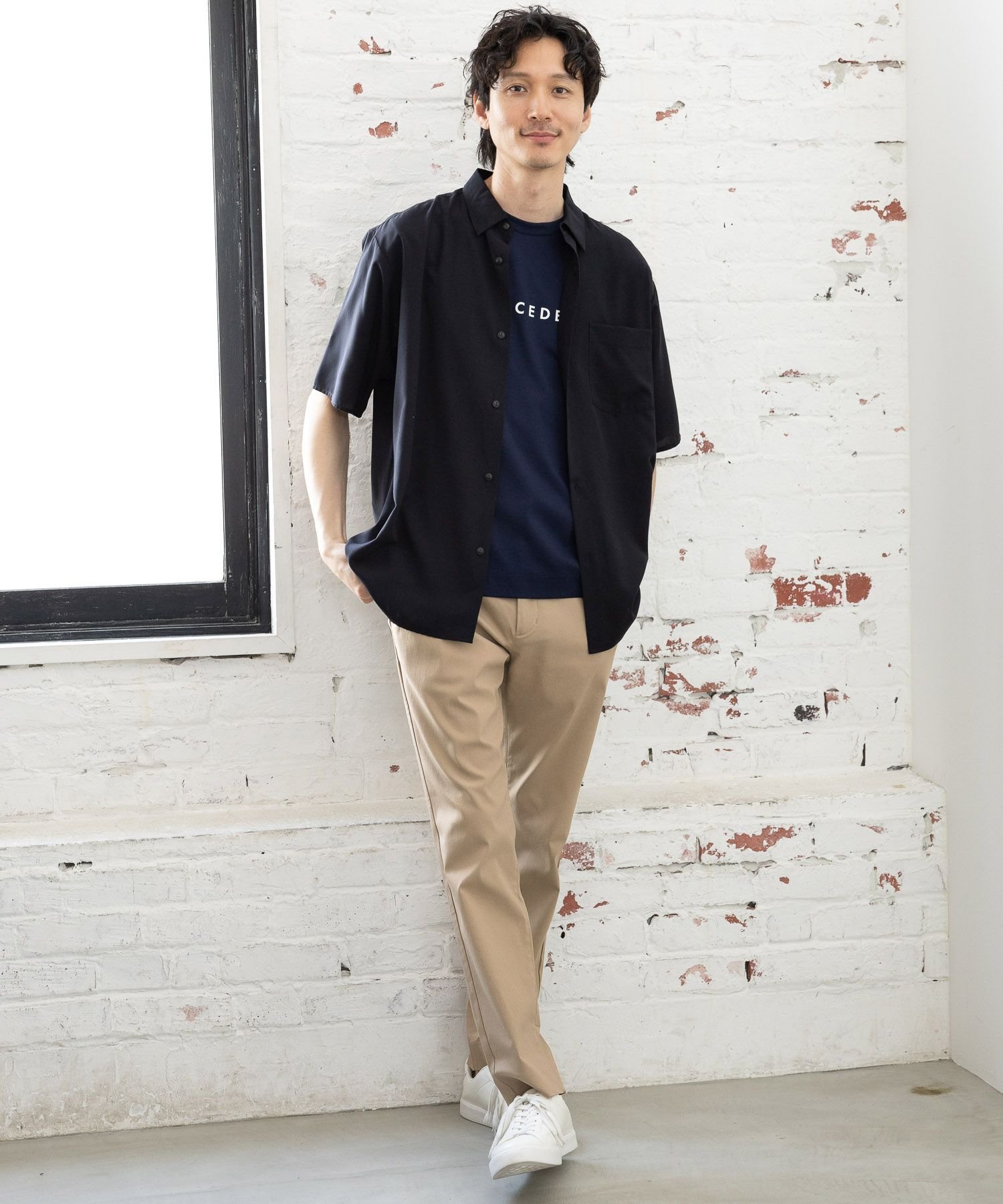 SALE／30%OFF】GLOBAL WORK サラサマ快適シャツ/レギュラー