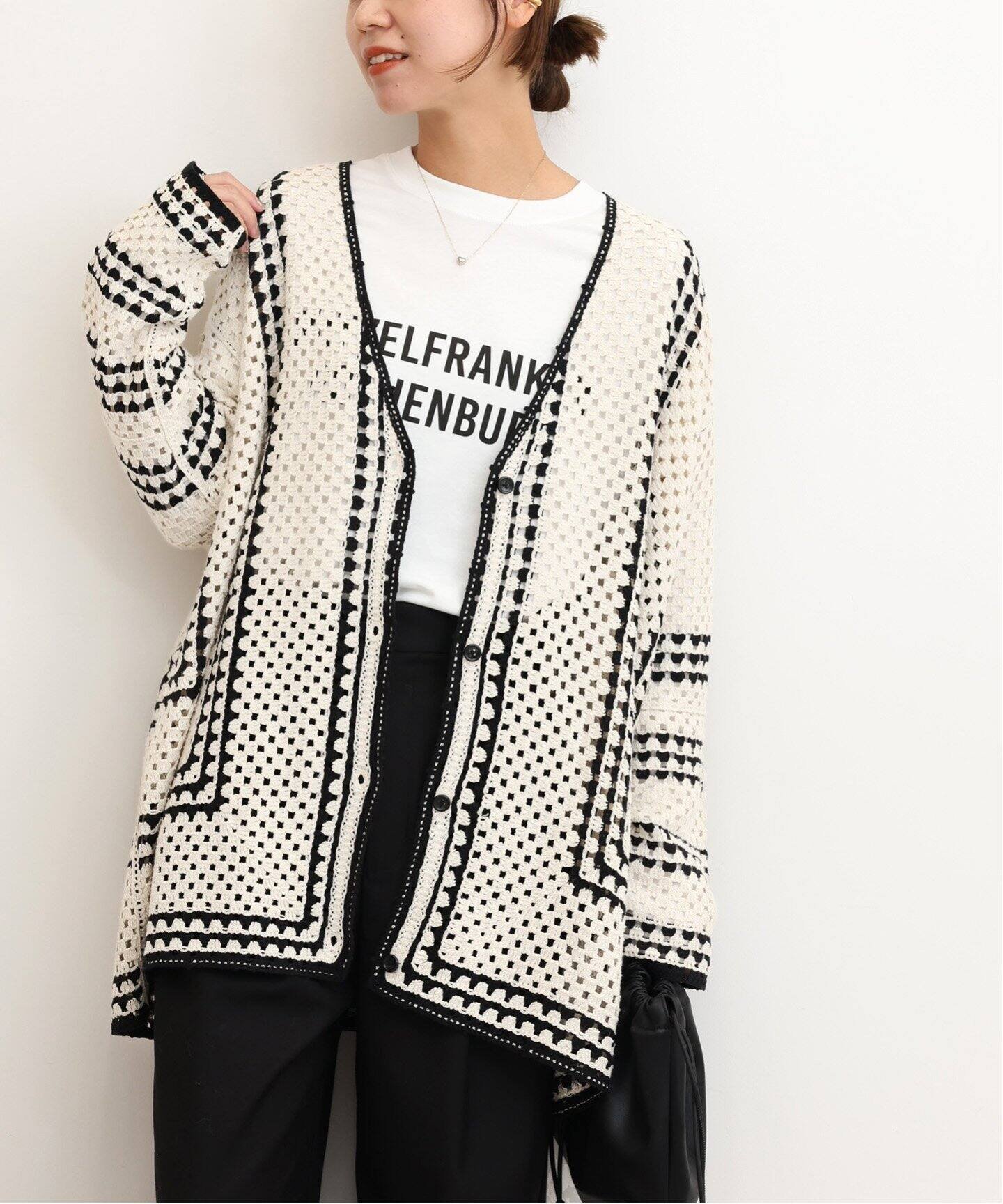 JOURNAL STANDARD relume 《追加3》クロシェラインVネックカーディガン 