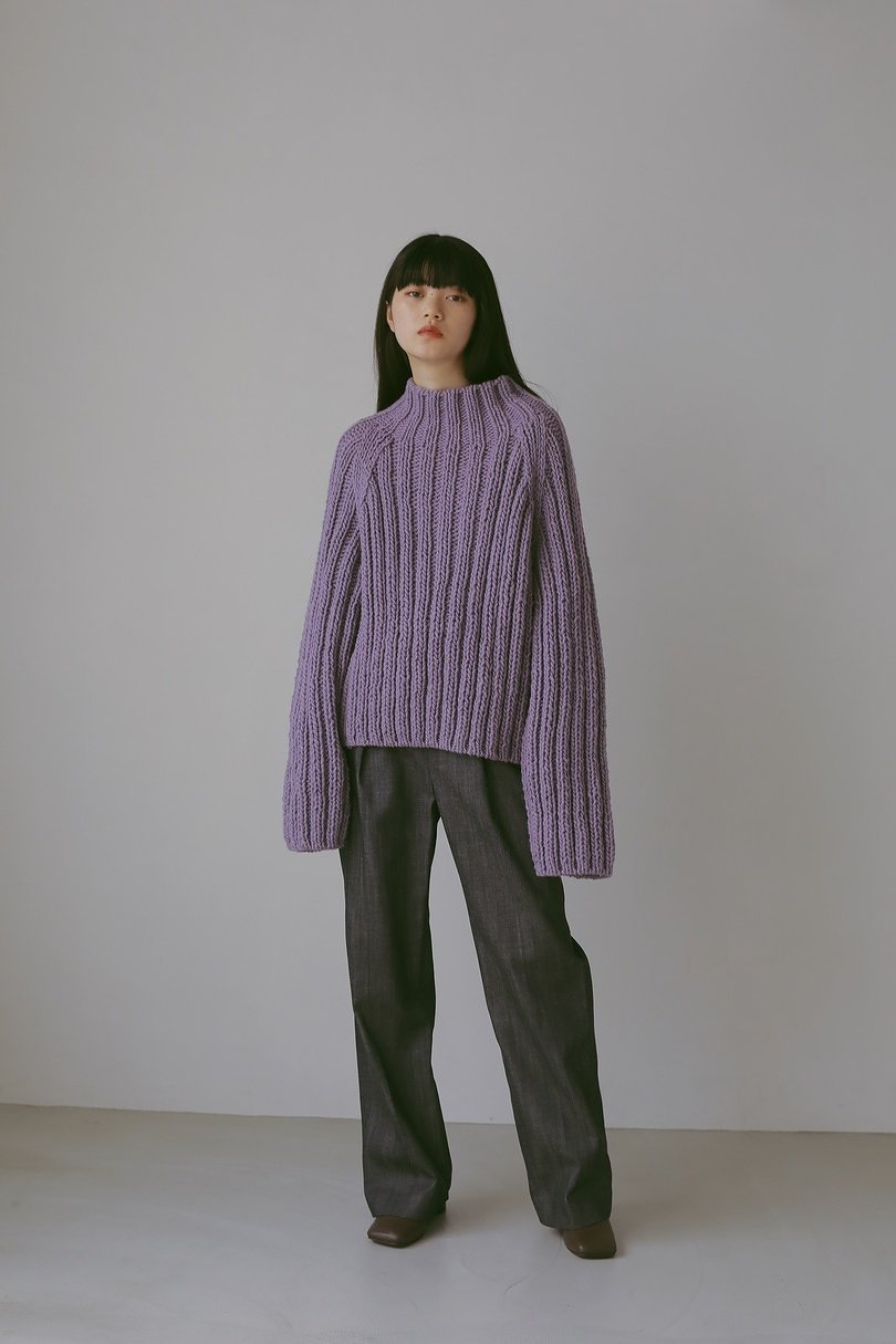 CASA FLINE ワイドリブハンドニットプルオーバー カーサフライン