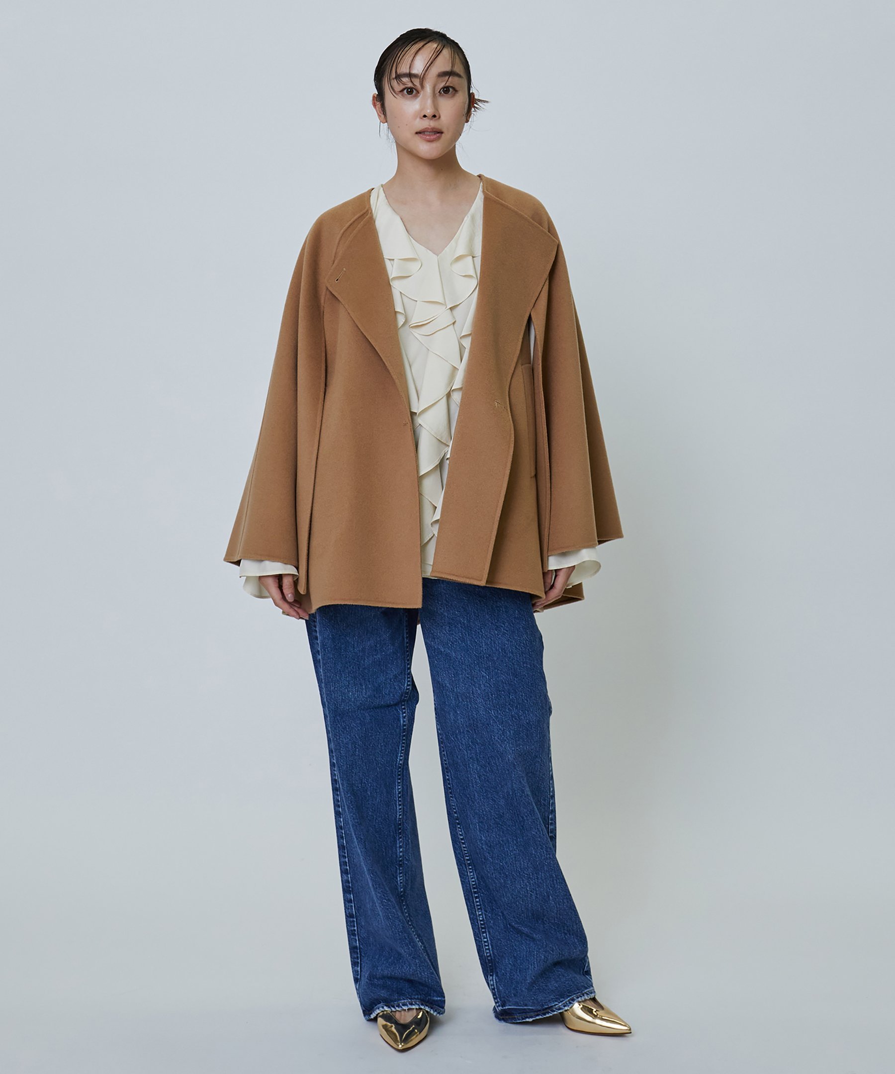 SALE／50%OFF】1er Arrondissement ダブルビーバーケープコート